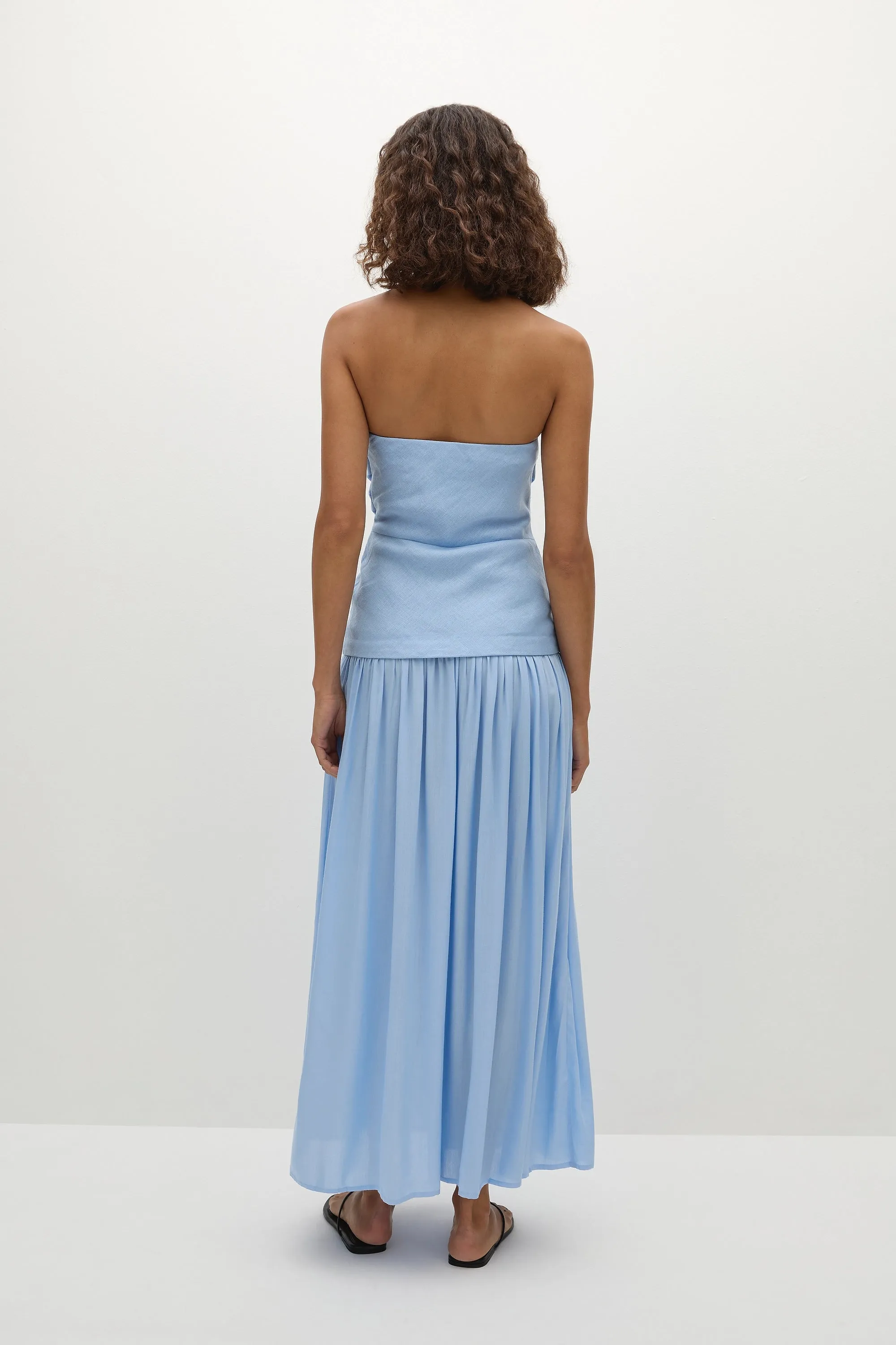 Hedy Maxi Dress Mineral Blue sold by Faithfull the Brand product image thumbnail 4