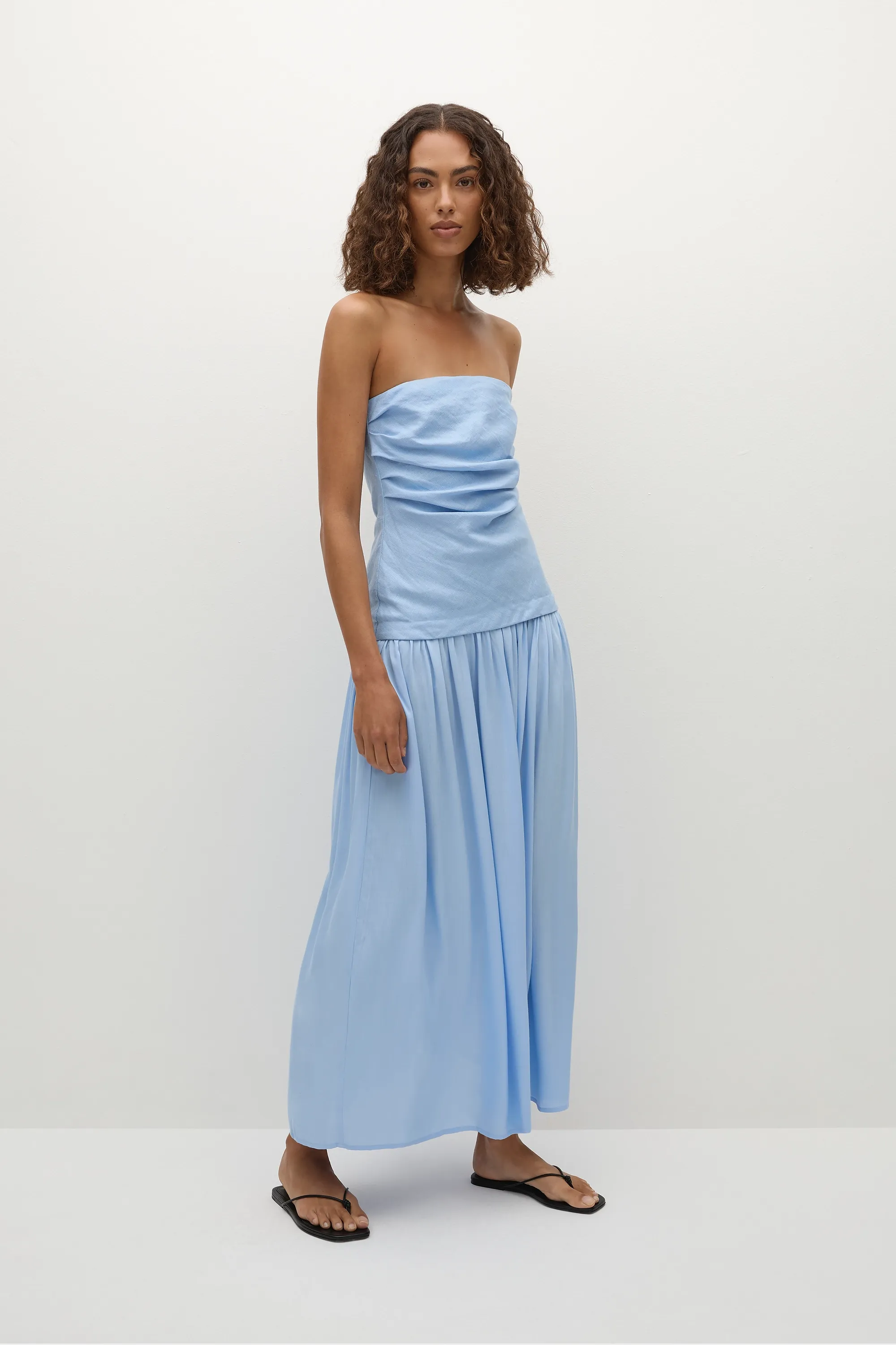 Hedy Maxi Dress Mineral Blue sold by Faithfull the Brand product image thumbnail 3