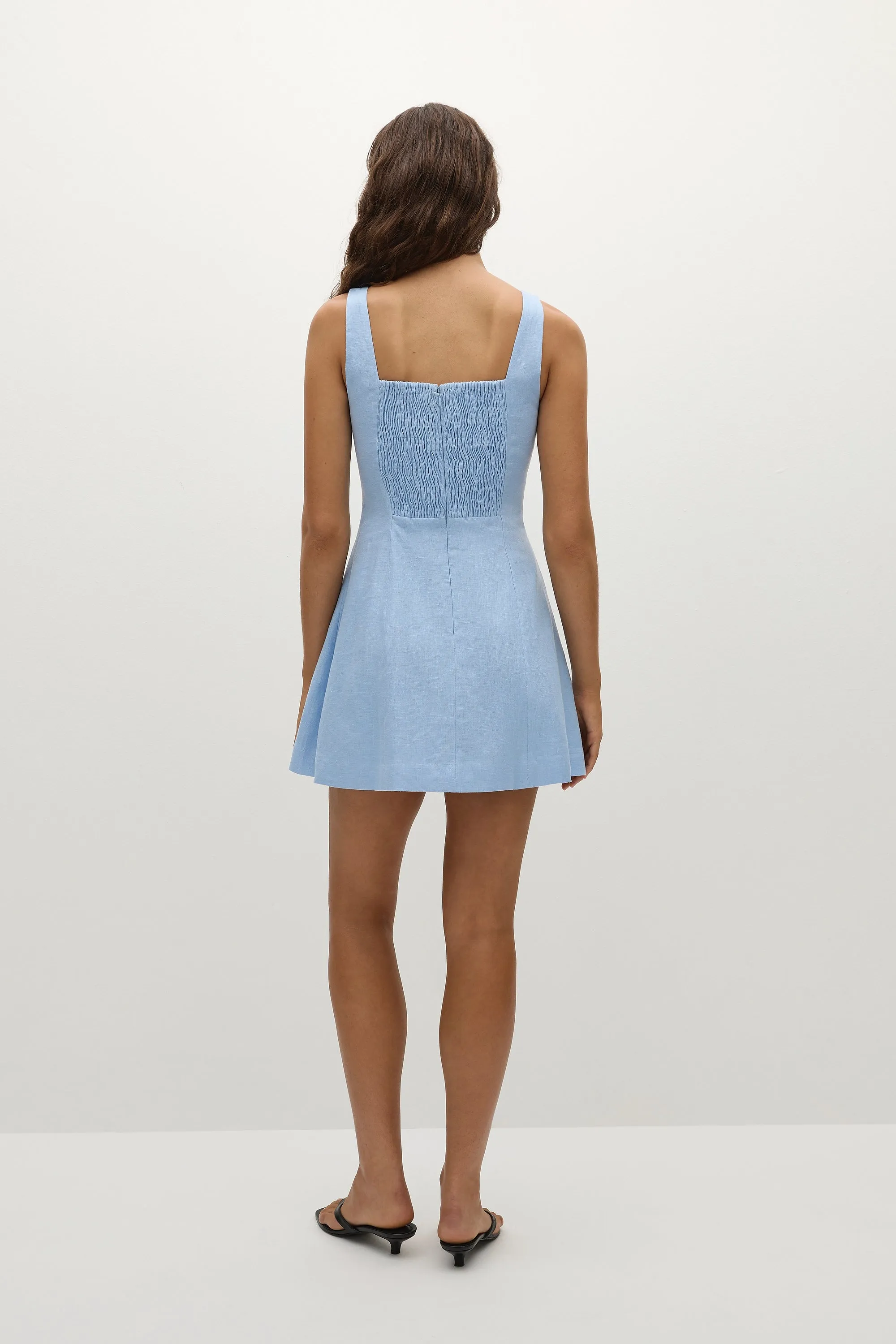 Felice Mini Dress Mineral Blue sold by Faithfull the Brand product image thumbnail 4