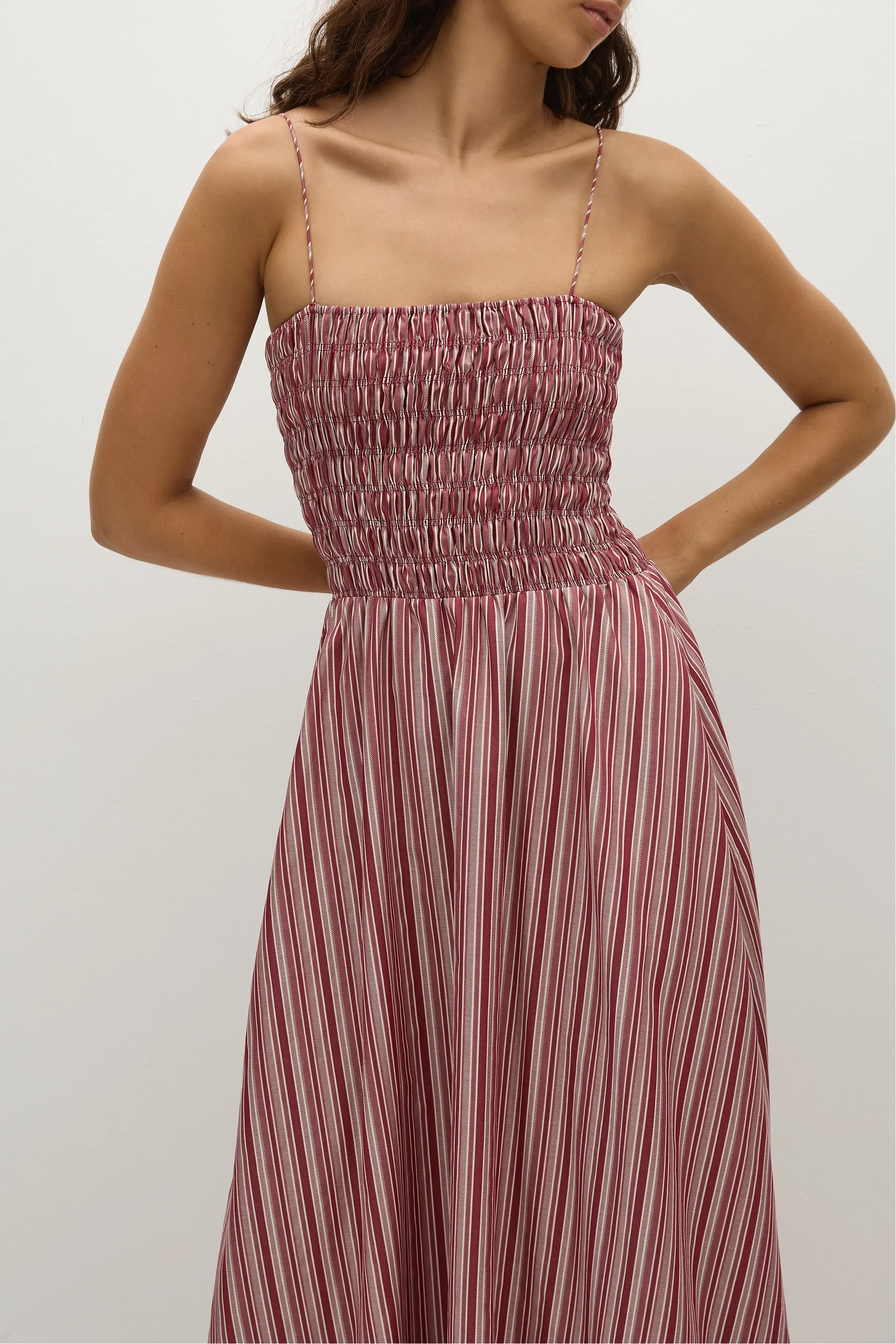 Anniken Maxi Dress Burgundy Stripe sold by Faithfull the Brand product image thumbnail 2