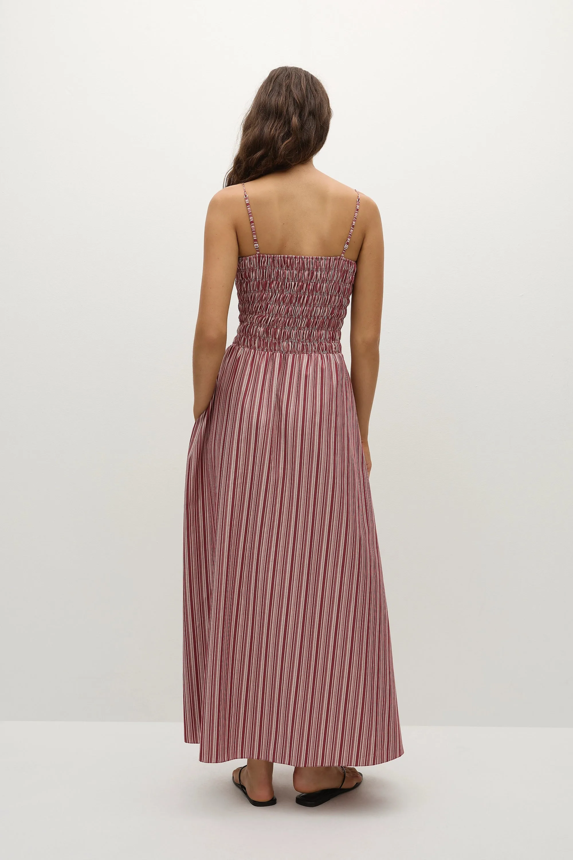 Anniken Maxi Dress Burgundy Stripe sold by Faithfull the Brand product image thumbnail 4