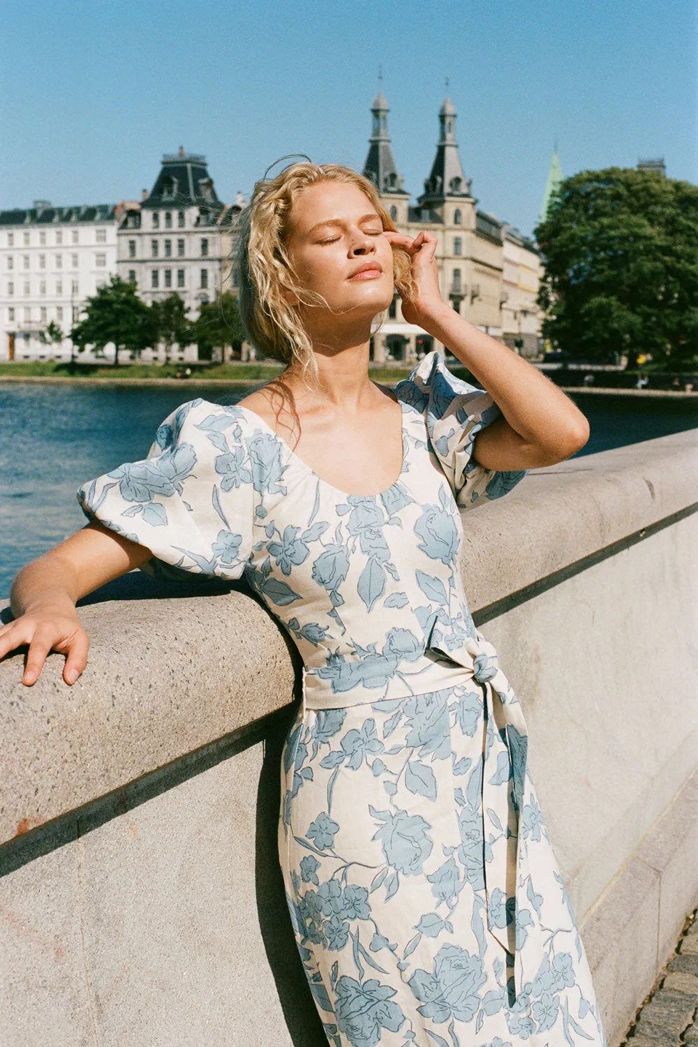 Leiria Midi Dress Oline Floral sold by Faithfull the Brand product image thumbnail 2