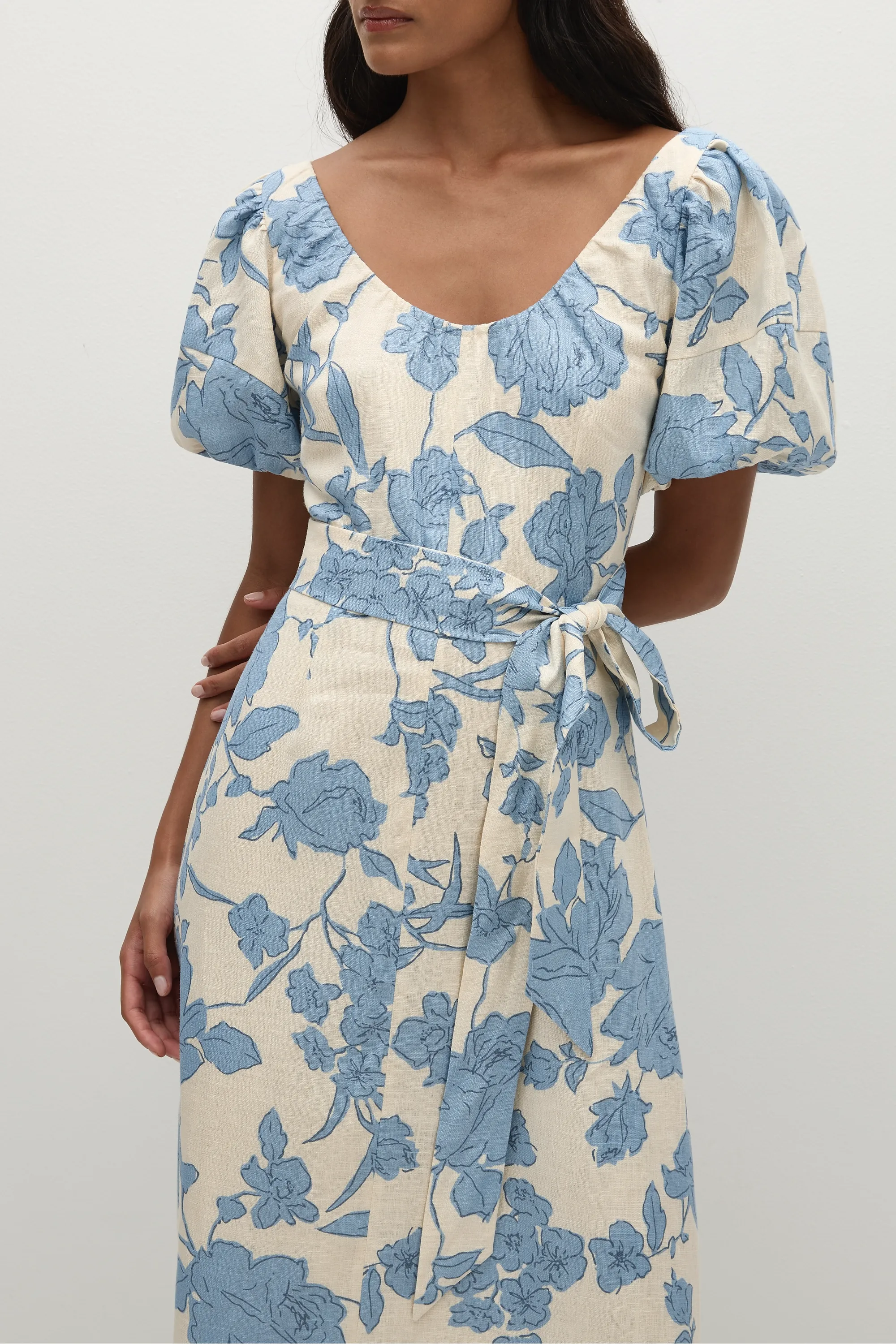 Leiria Midi Dress Oline Floral sold by Faithfull the Brand product image thumbnail 3