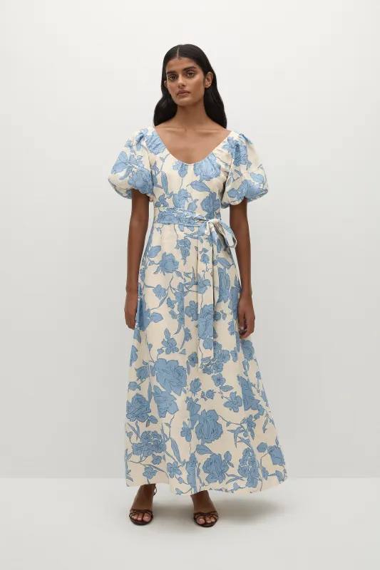 Leiria Midi Dress Oline Floral sold by Faithfull the Brand