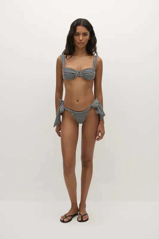 Costa Bikini Bottom Seersucker Gingham sold by Faithfull the Brand