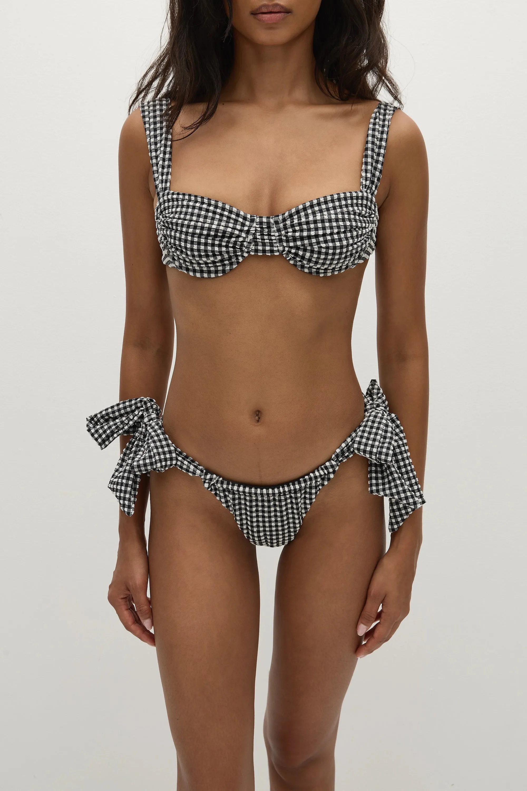 Costa Bikini Bottom Seersucker Gingham sold by Faithfull the Brand product image thumbnail 2