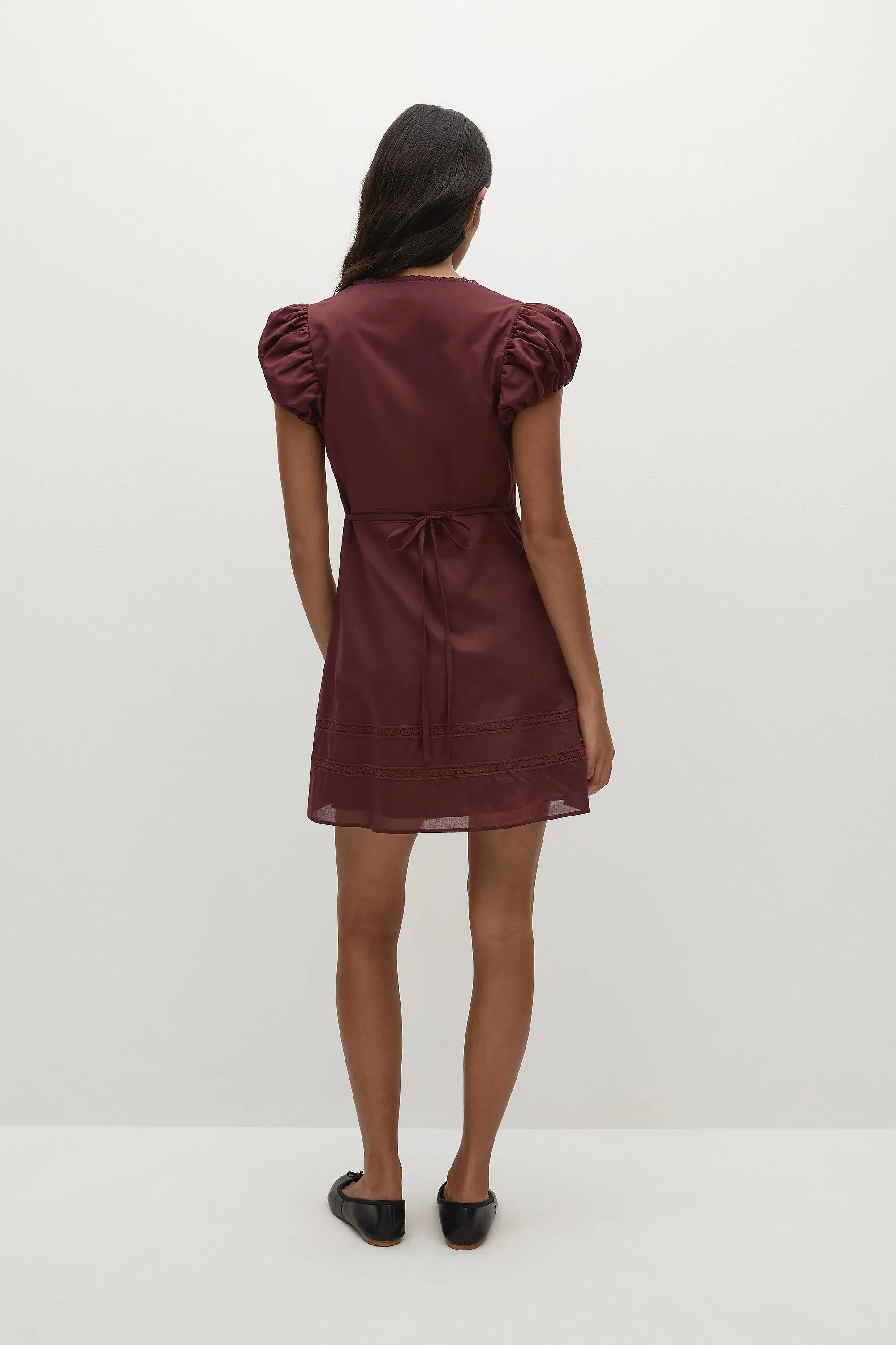 Ulla Mini Dress Bordeaux sold by Faithfull the Brand product image thumbnail 4