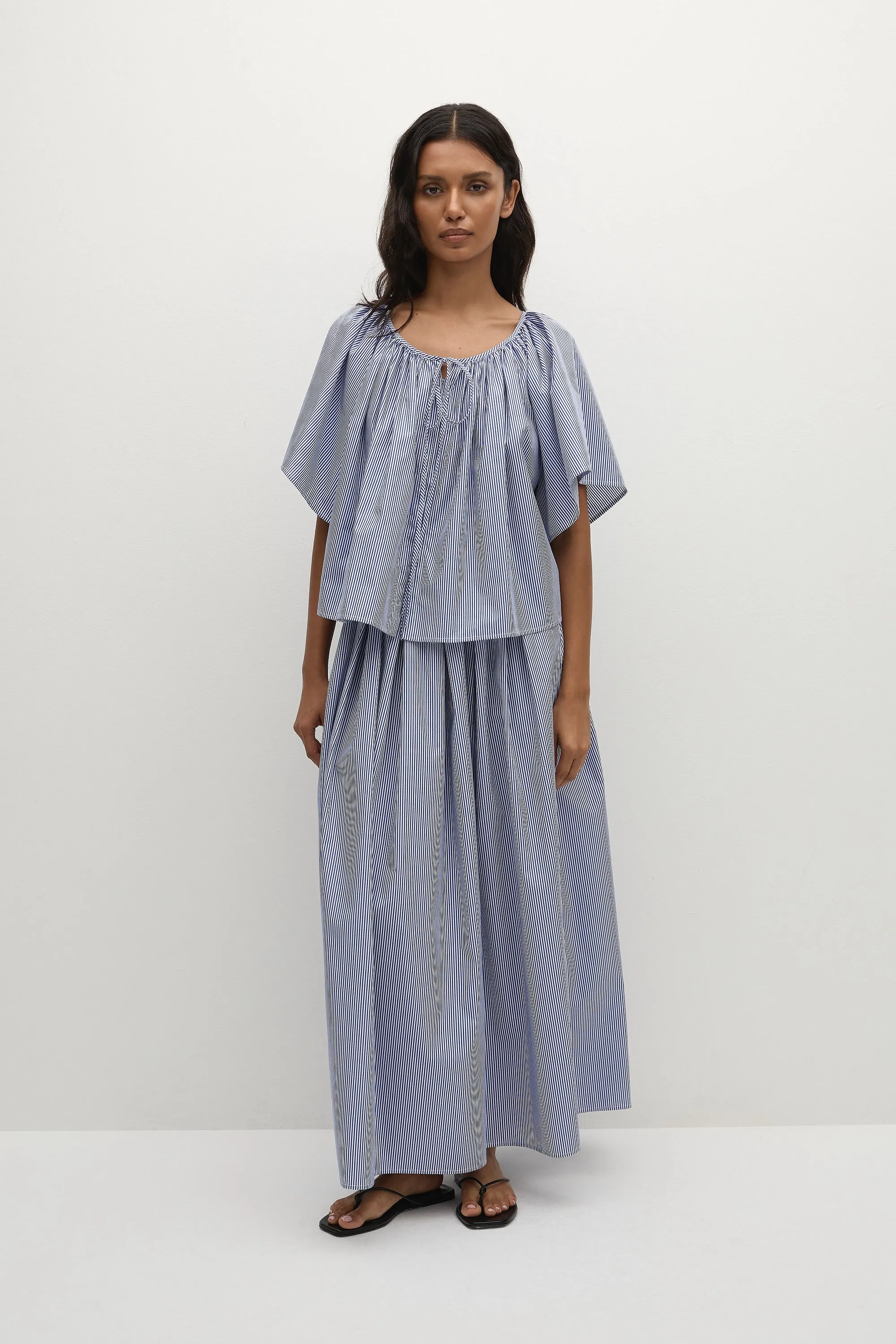 Astrid Skirt Helle Stripe Vintage Navy - Final Sale sold by Faithfull the Brand