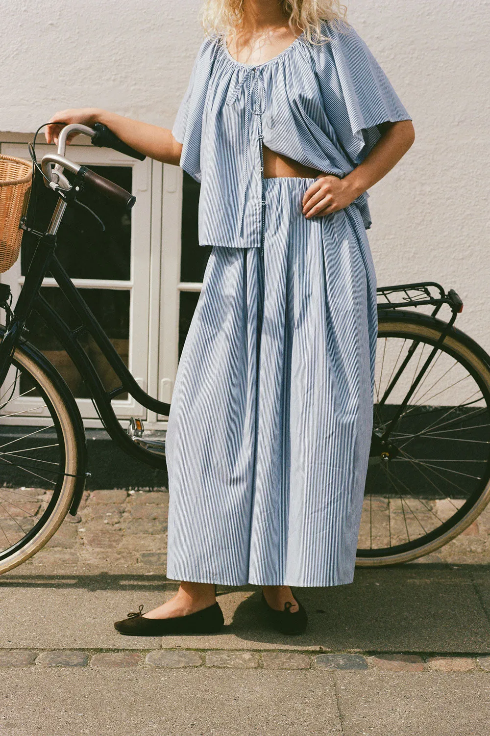 Astrid Skirt Helle Stripe Vintage Navy - Final Sale sold by Faithfull the Brand product image thumbnail 2