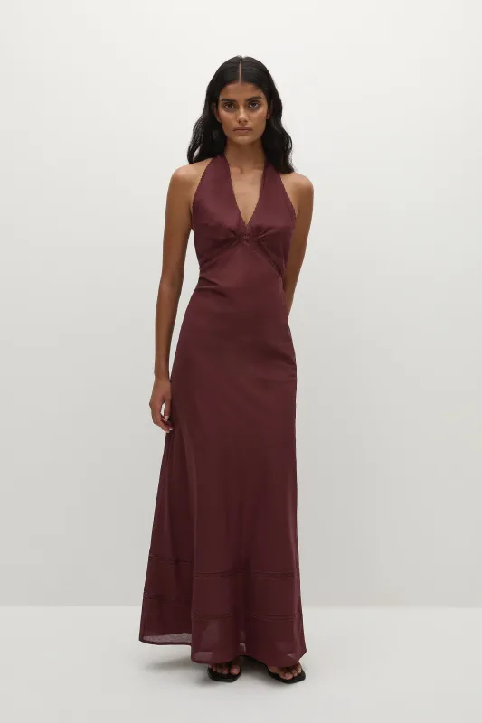 Jasmine Maxi Dress Bordeaux - Final Sale made by Faithfull the Brand