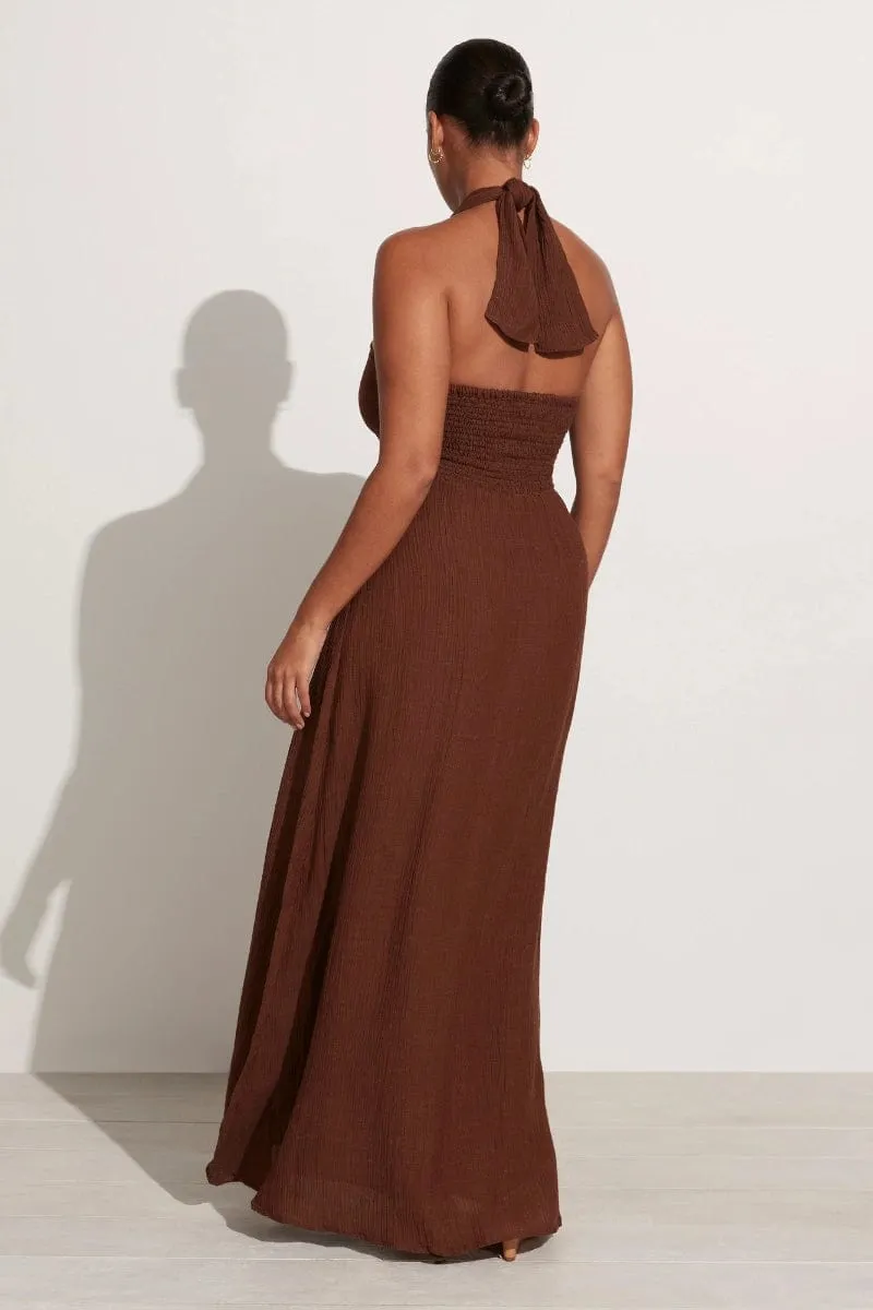 Halona Maxi Dress Chocolate - Final Sale sold by Faithfull the Brand product image thumbnail 4