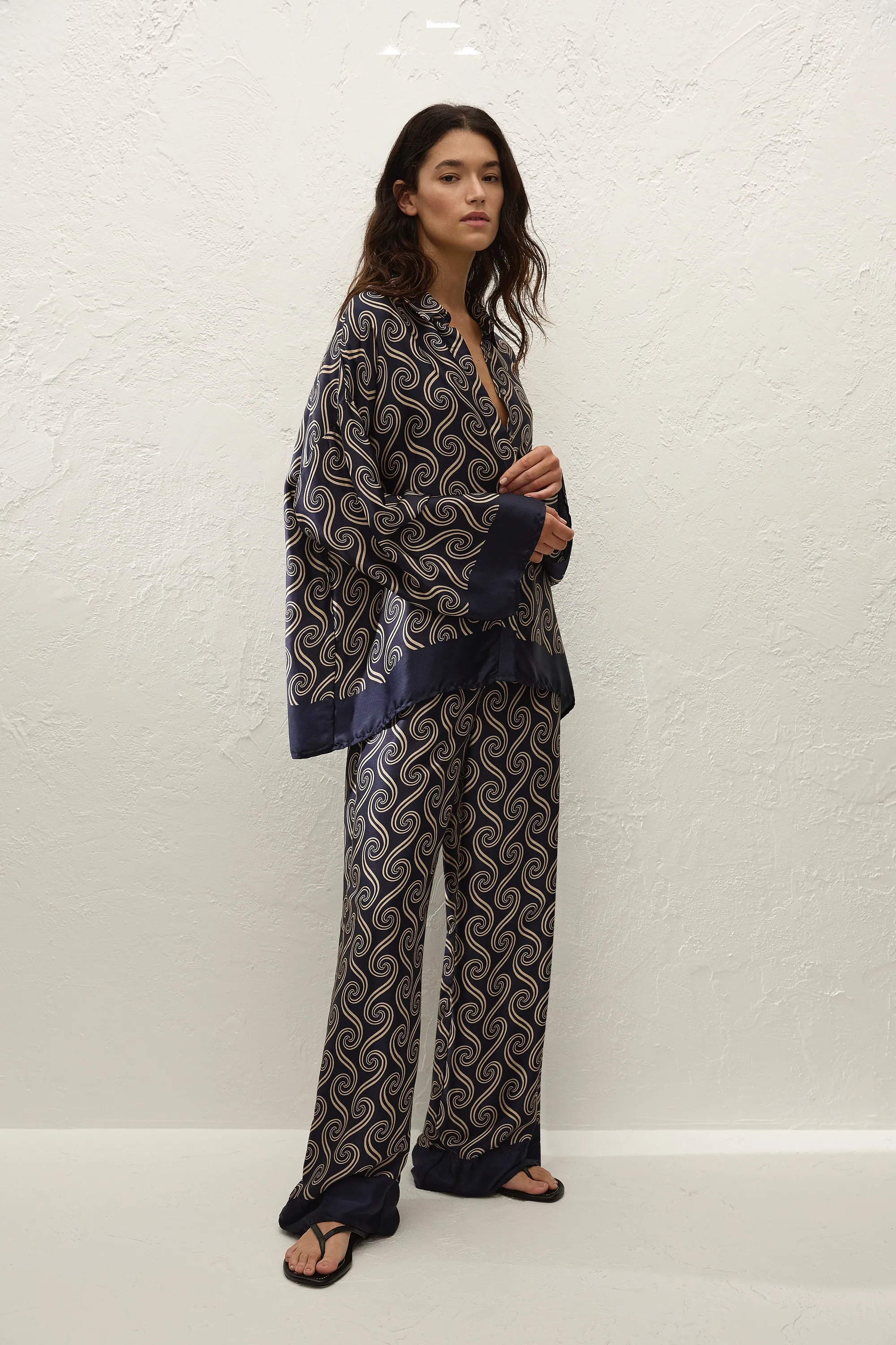 Jensen Pant Juanita Swirl Indigo sold by Faithfull the Brand product image thumbnail 3