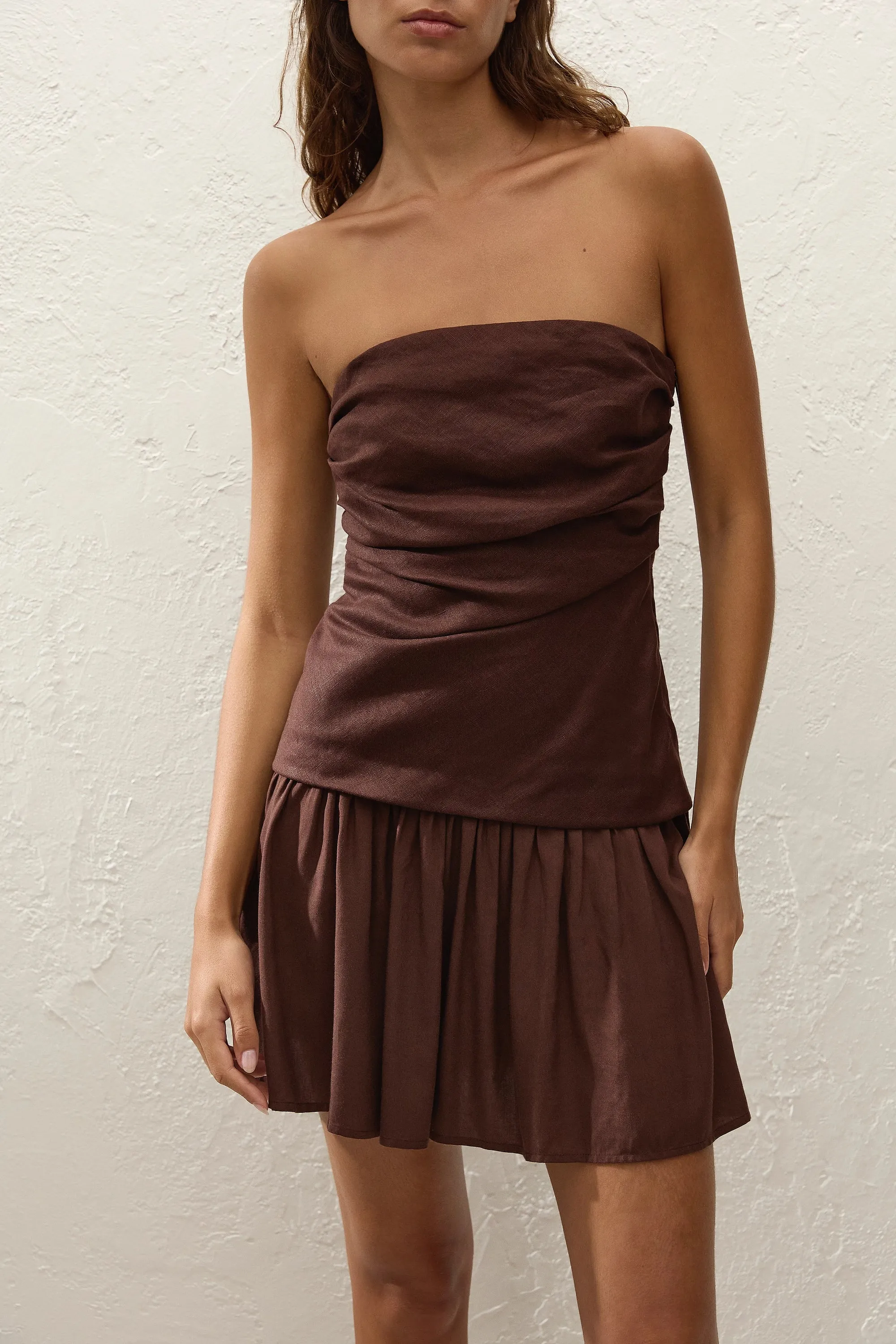 Hedy Mini Dress Carob sold by Faithfull the Brand product image thumbnail 2