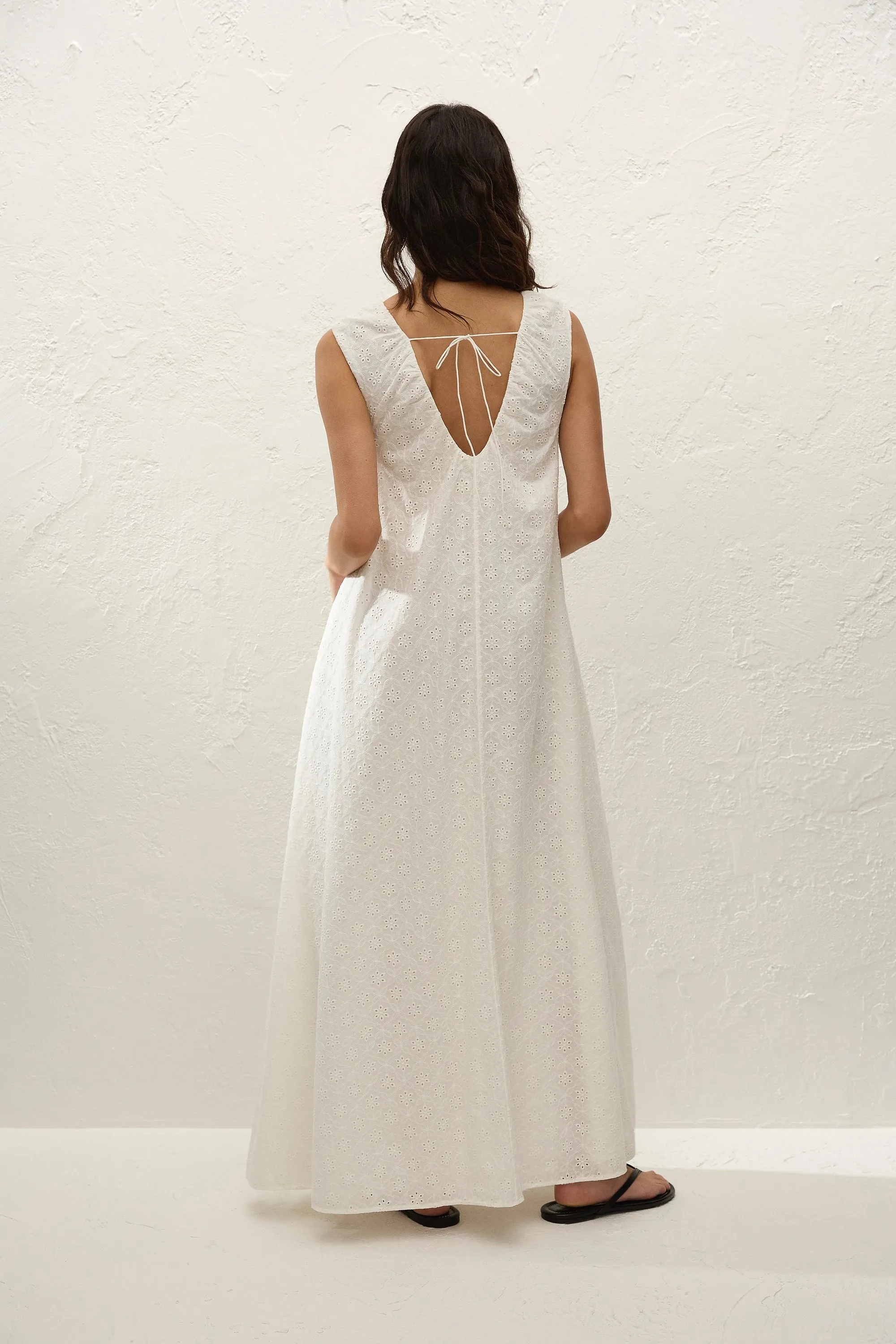 Juana Maxi Dress Valentina Broderie White sold by Faithfull the Brand product image thumbnail 5