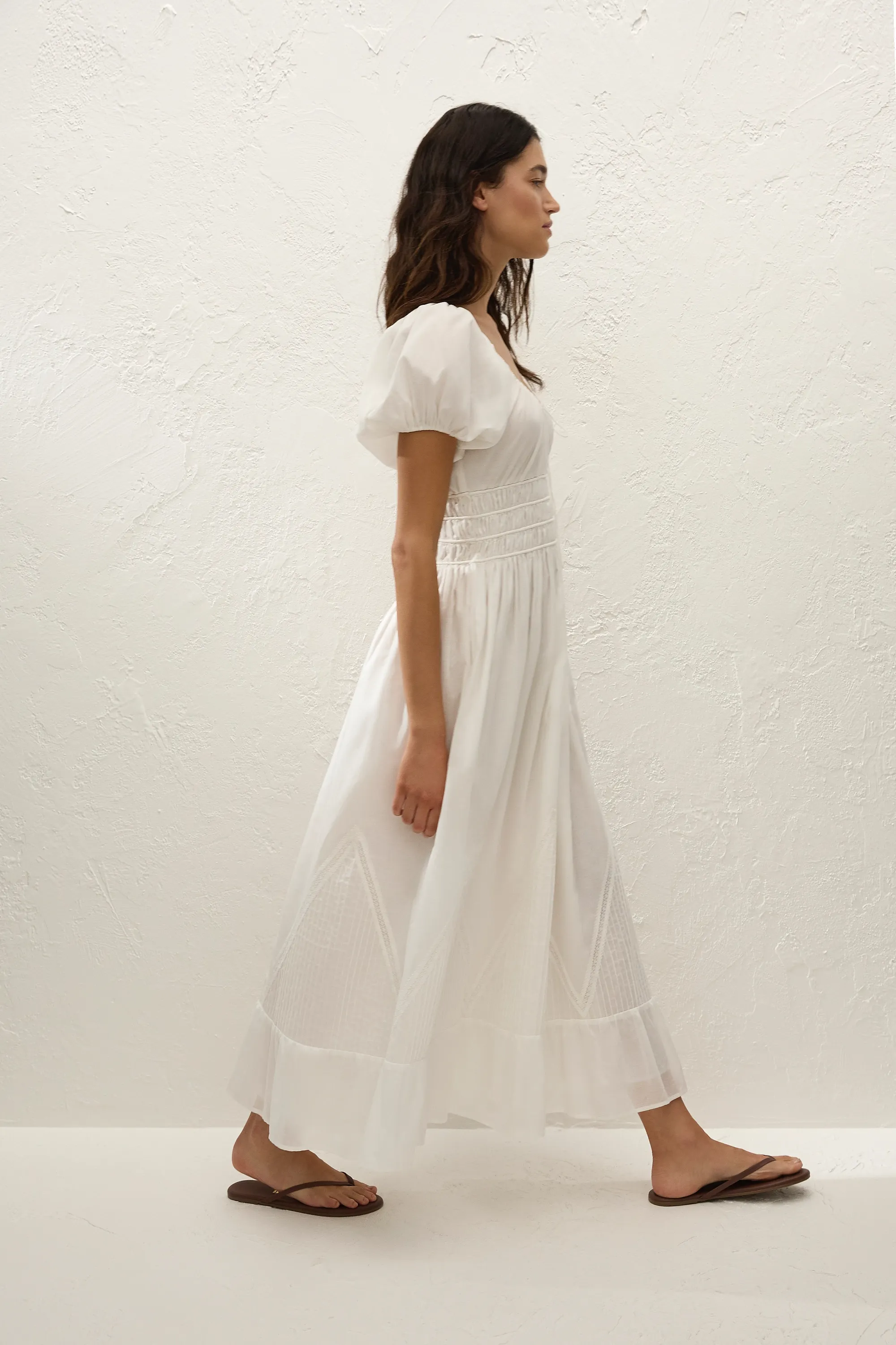Sunniva Midi Dress White sold by Faithfull the Brand product image thumbnail 5