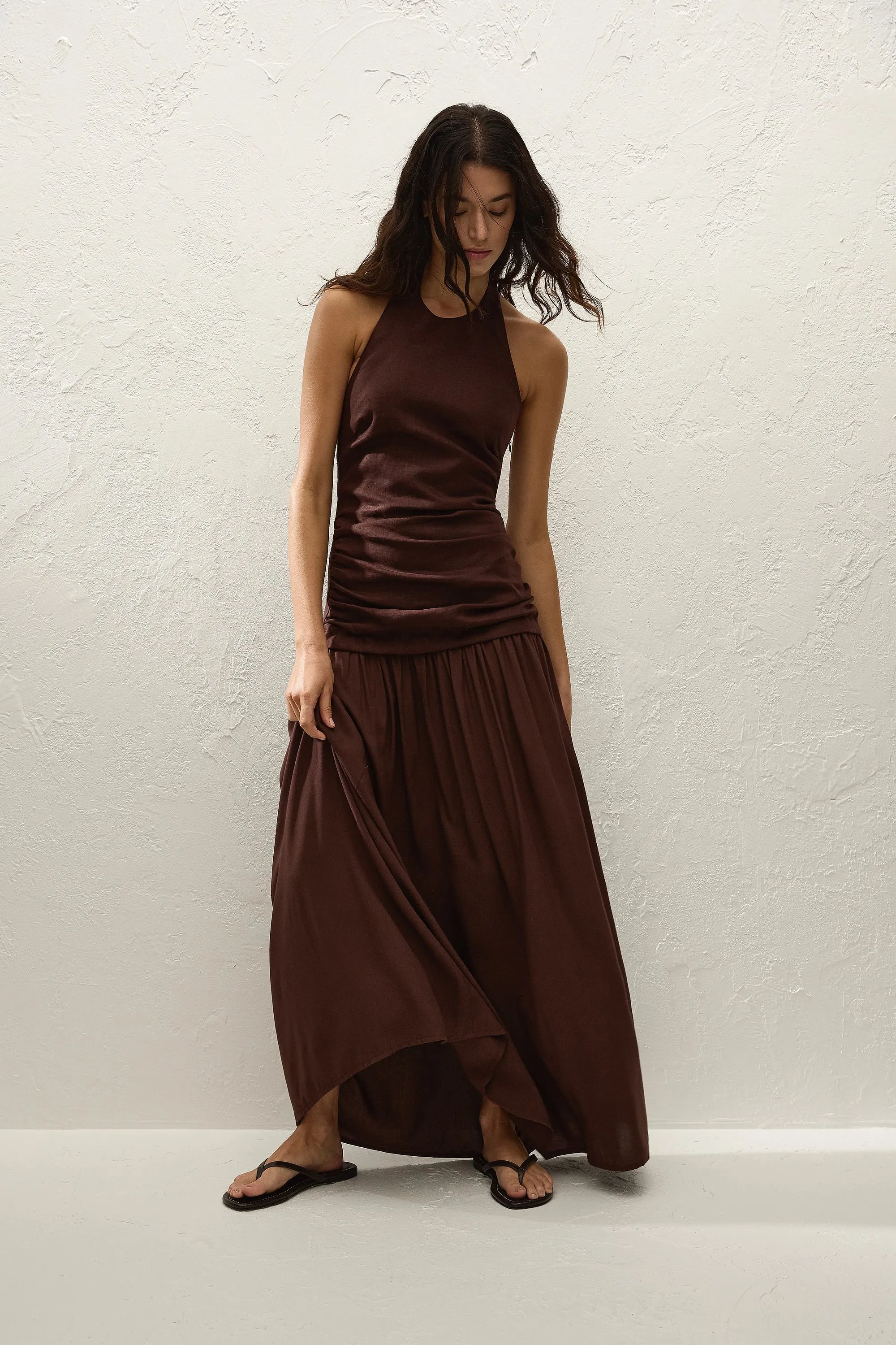 Tali Maxi Dress Carob sold by Faithfull the Brand product image thumbnail 5