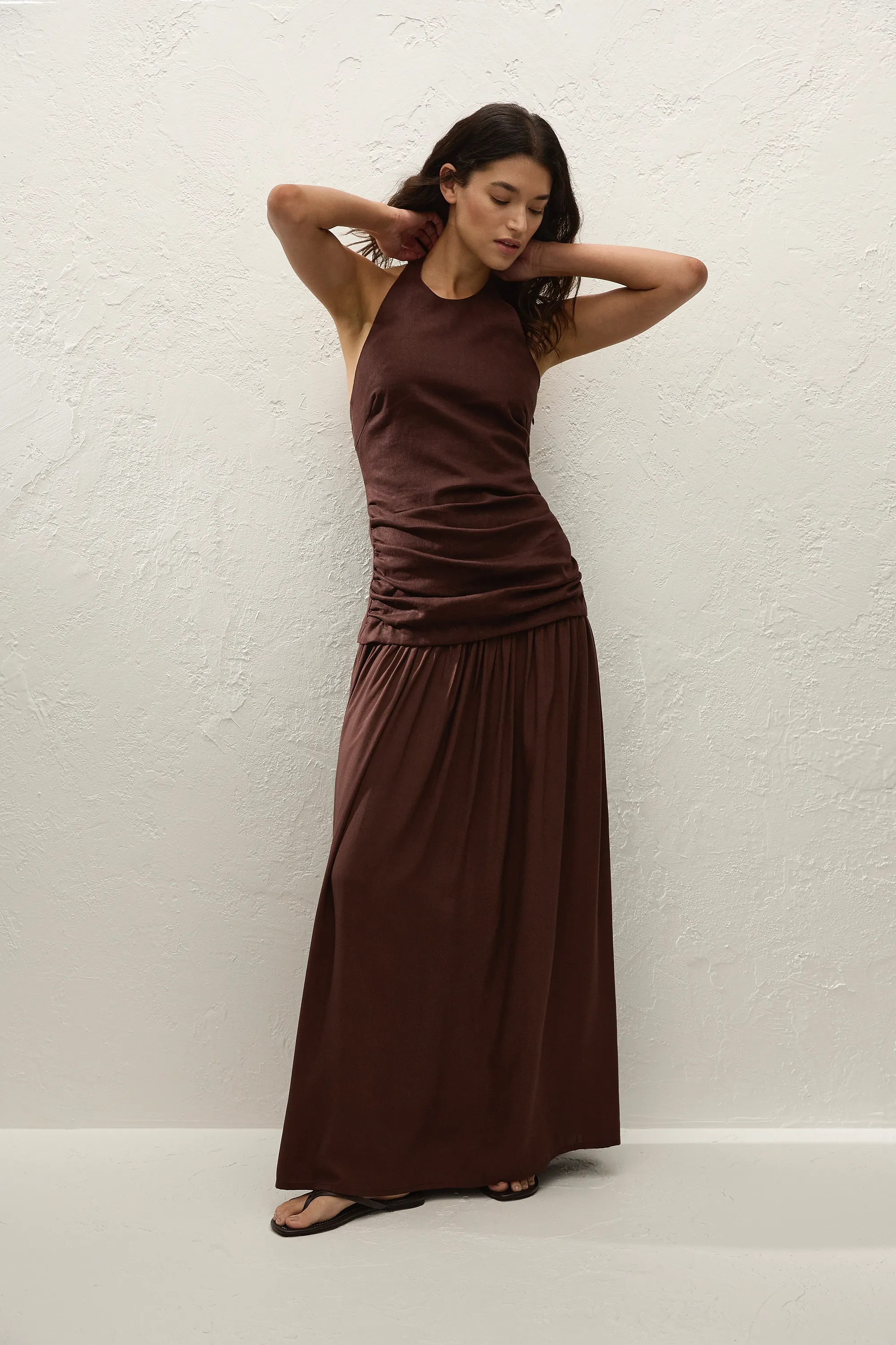 Tali Maxi Dress Carob sold by Faithfull the Brand product image thumbnail 3