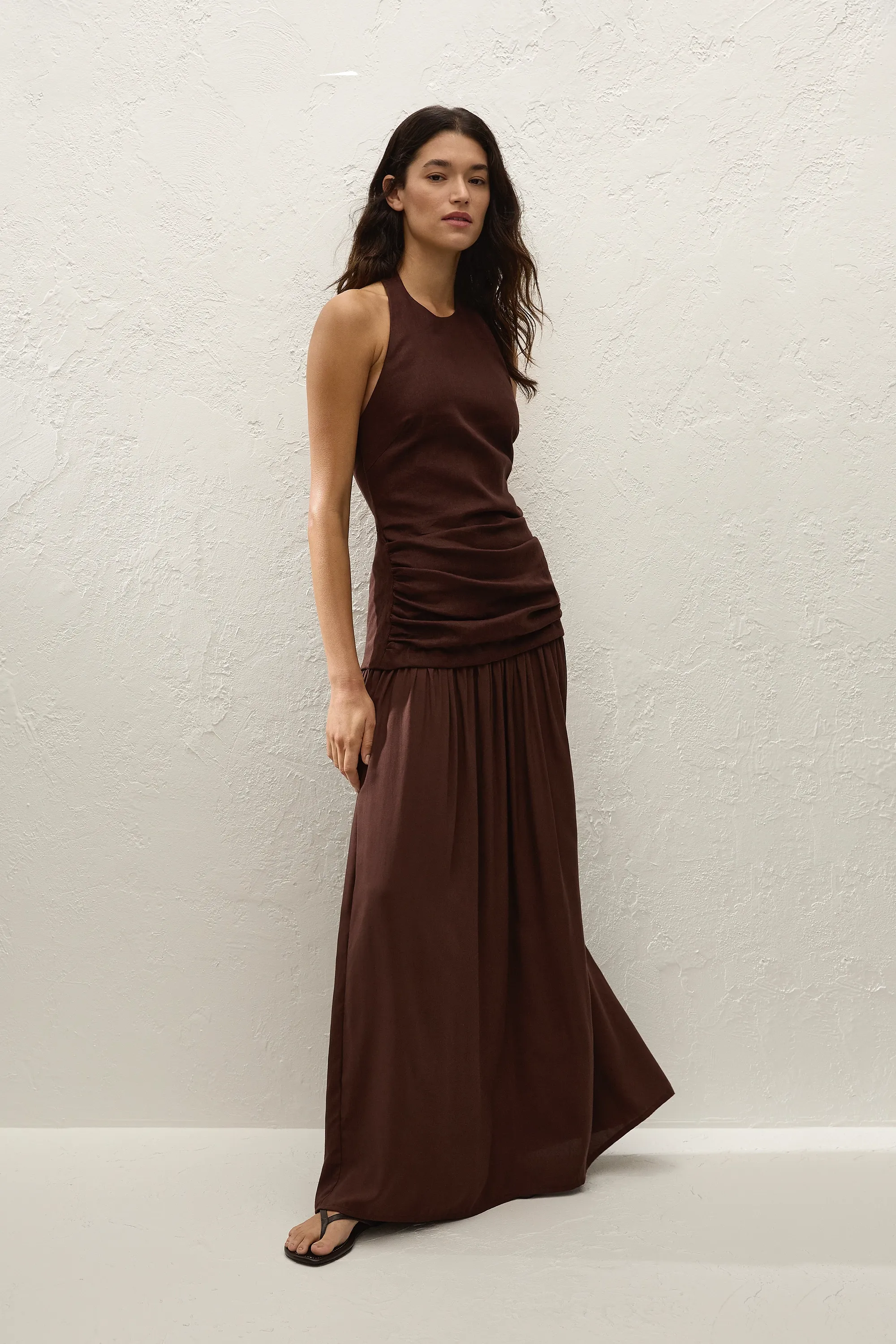 Tali Maxi Dress Carob sold by Faithfull the Brand product image thumbnail 4