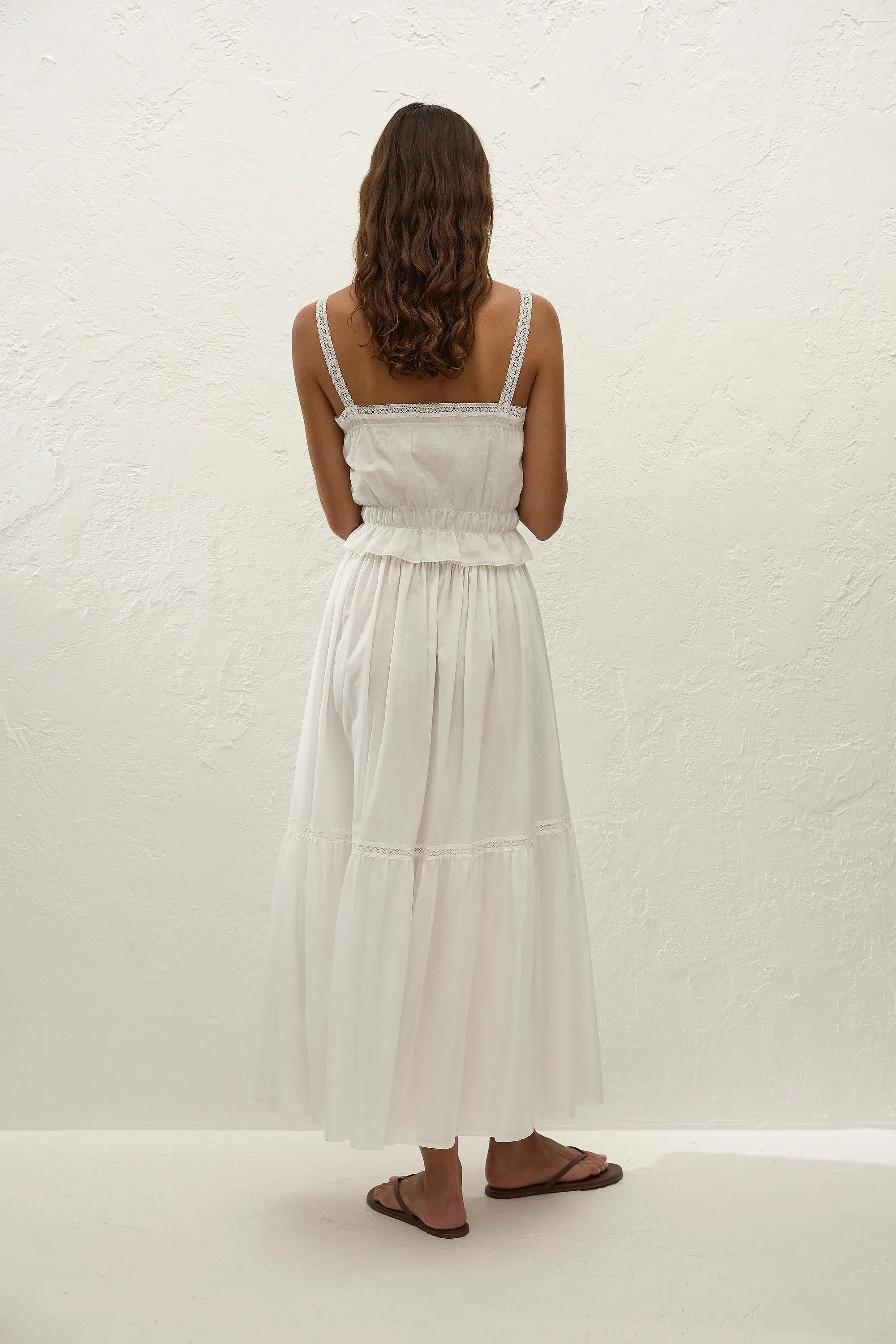Venta Midi Skirt White sold by Faithfull the Brand product image thumbnail 5