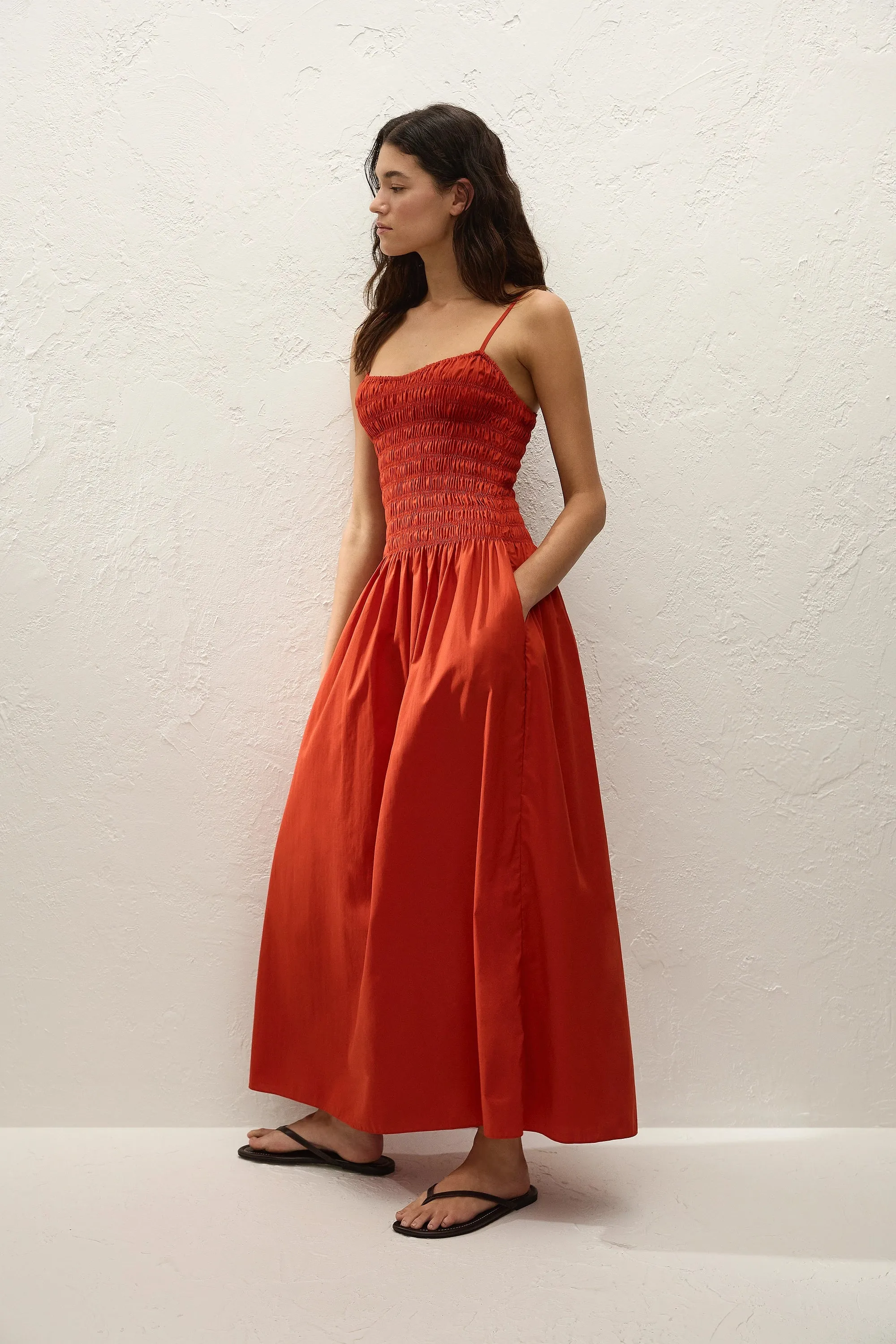 Araceli Maxi Dress Dusty Tomato sold by Faithfull the Brand product image thumbnail 4
