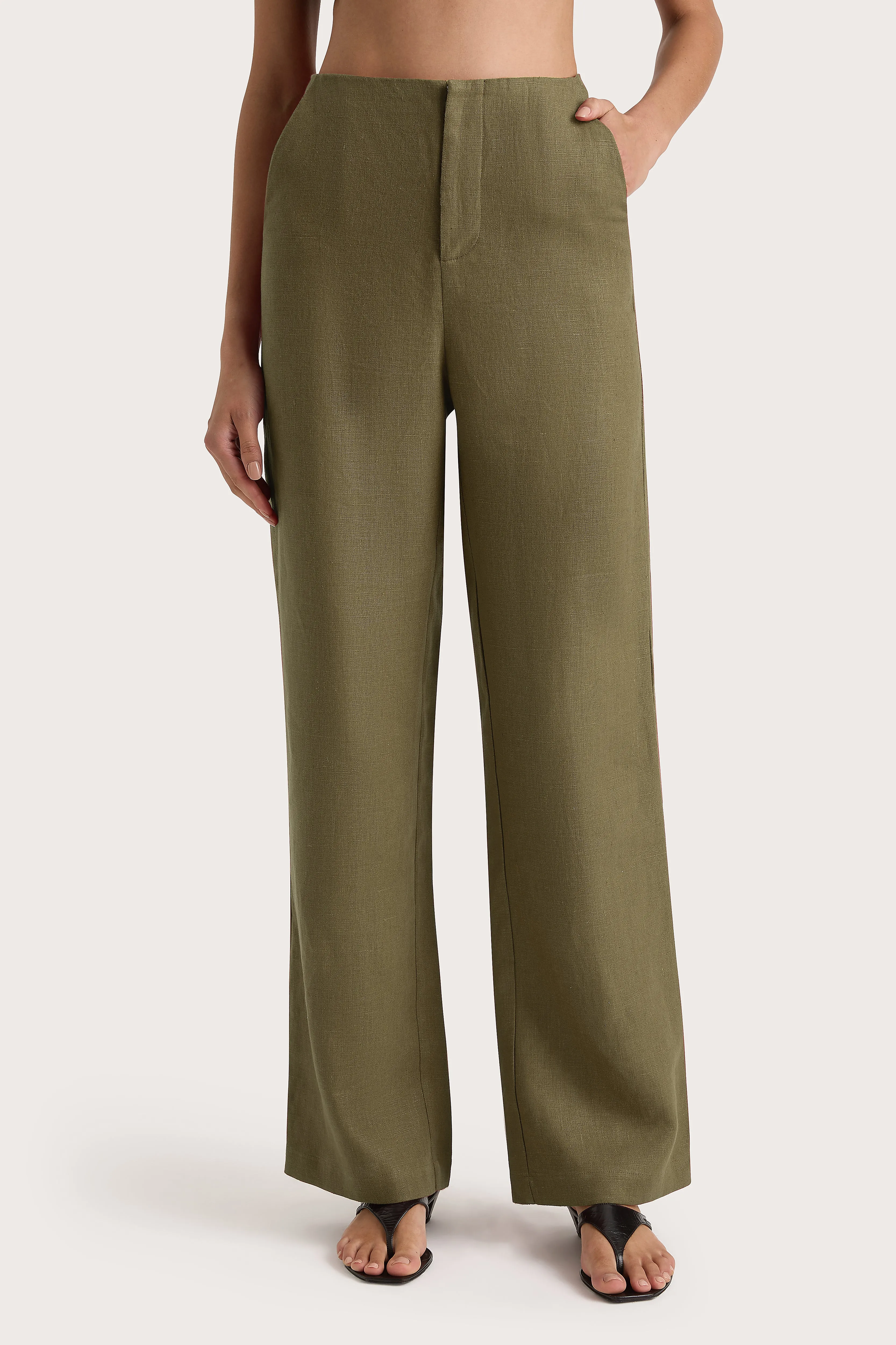 Lulea Pant Khaki - Final Sale sold by Faithfull the Brand product image thumbnail 2