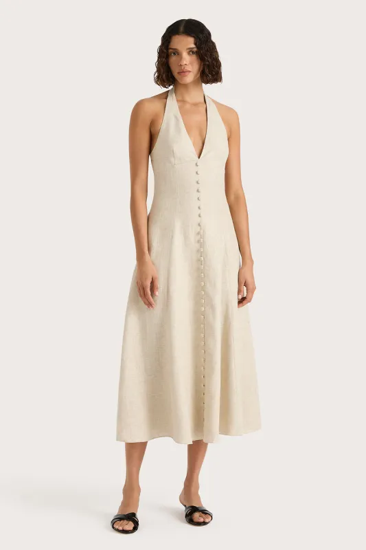Marie Midi Dress Natural - Final Sale sold by Faithfull the Brand