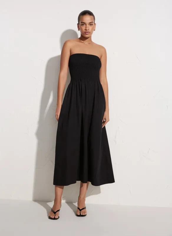 Madella Midi Dress Plain Black - Final Sale made by Faithfull the Brand