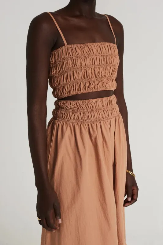 Liya Top Plain Hazelnut - Final Sale sold by Faithfull the Brand