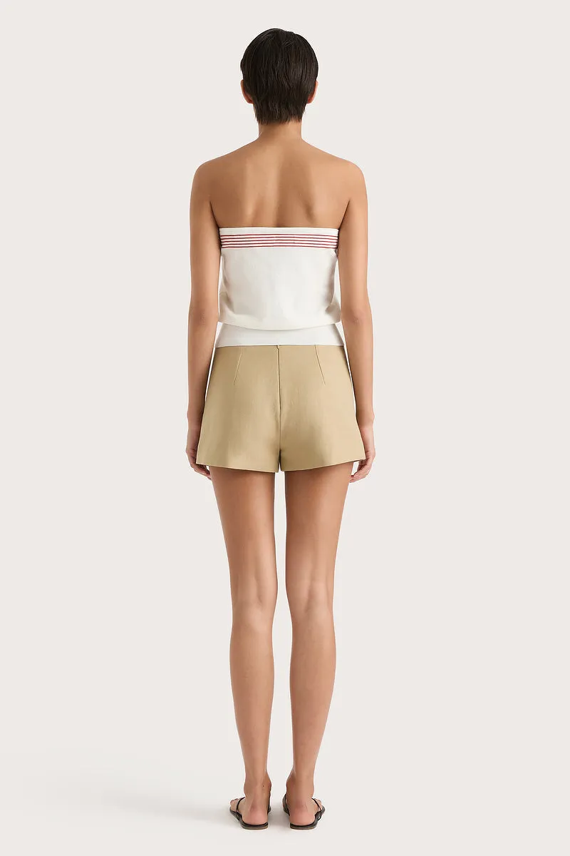 Arlette Strapless Top White Red Stripe - Final Sale sold by Faithfull the Brand product image thumbnail 4