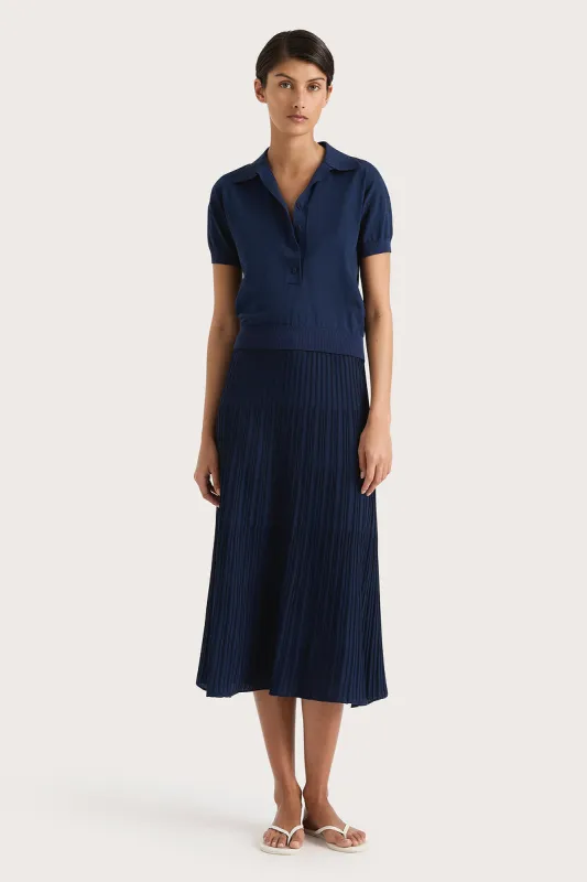 Sable Polo Shirt Navy - Final Sale sold by Faithfull the Brand