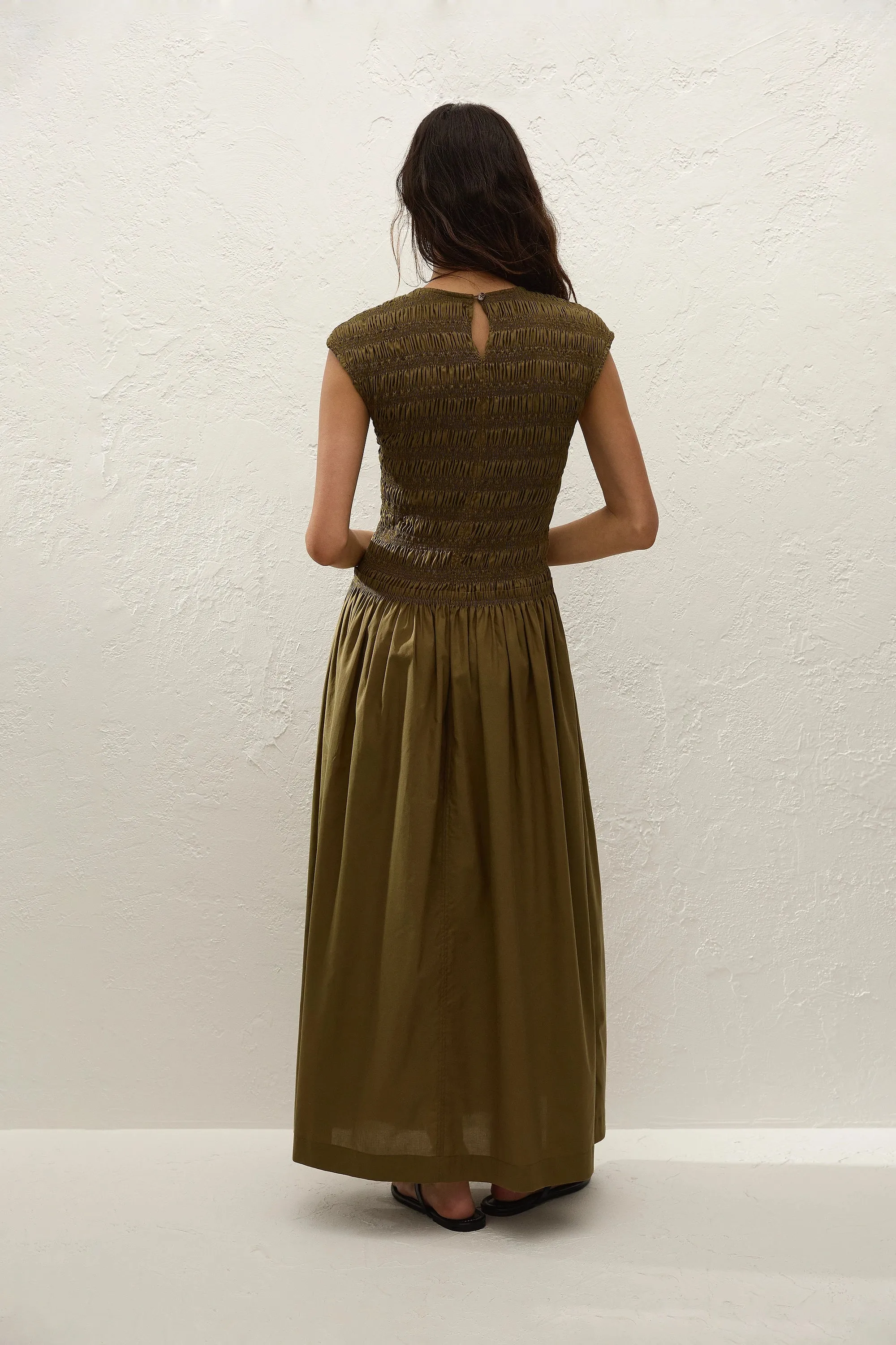 Ale Midi Dress Olive sold by Faithfull the Brand product image thumbnail 5