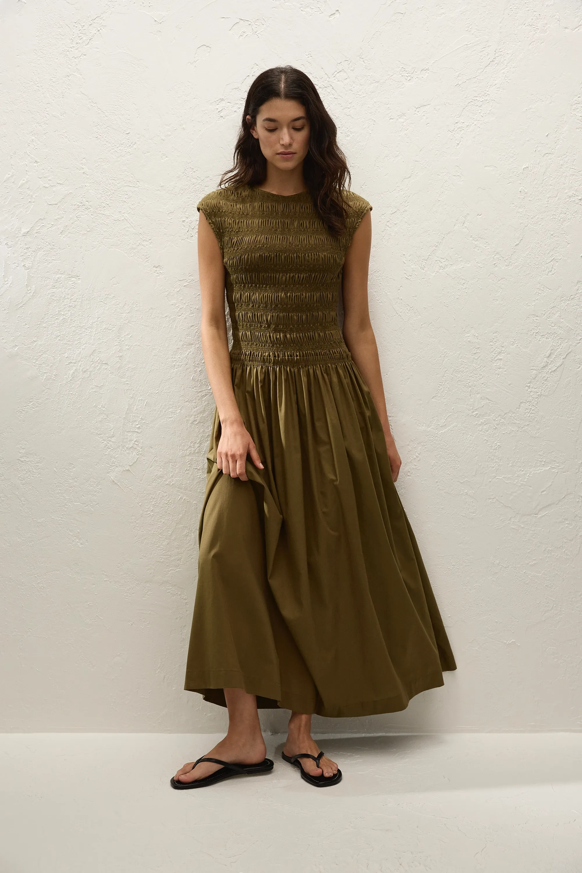 Ale Midi Dress Olive sold by Faithfull the Brand product image thumbnail 3