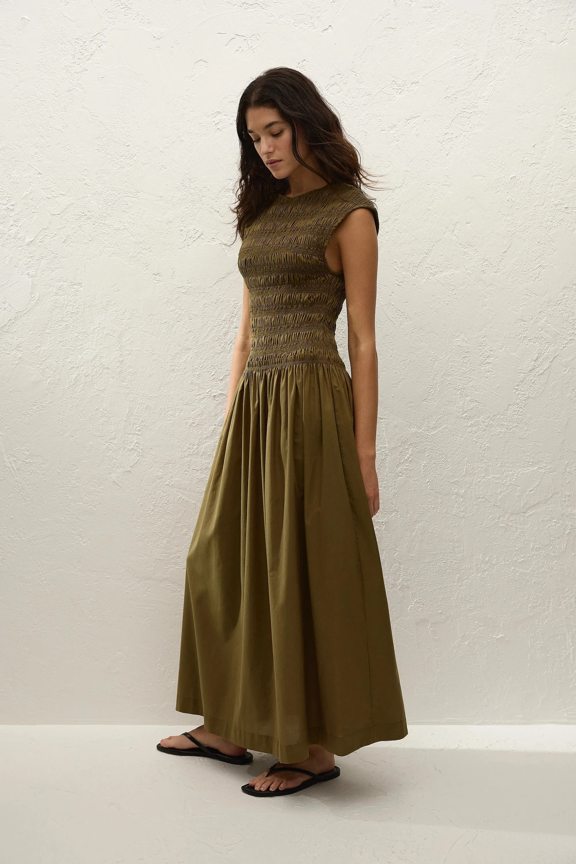 Ale Midi Dress Olive sold by Faithfull the Brand product image thumbnail 4