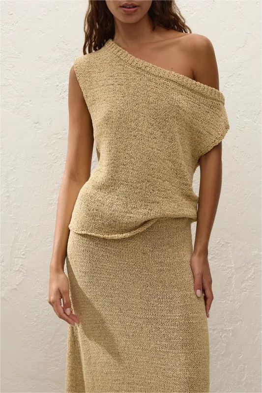 Micah Top Wheat sold by Faithfull the Brand