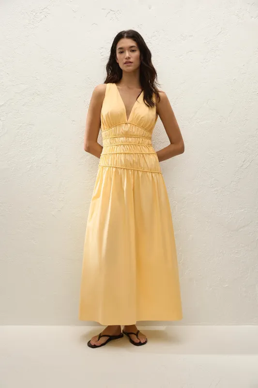 Saja Maxi Dress Banana sold by Faithfull the Brand