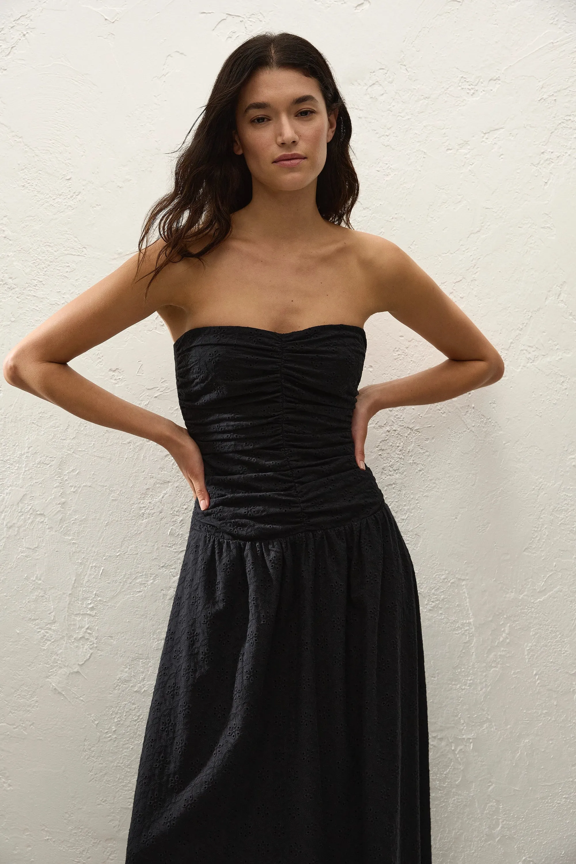 Lia Maxi Dress Valentina Broderie Black sold by Faithfull the Brand product image thumbnail 4