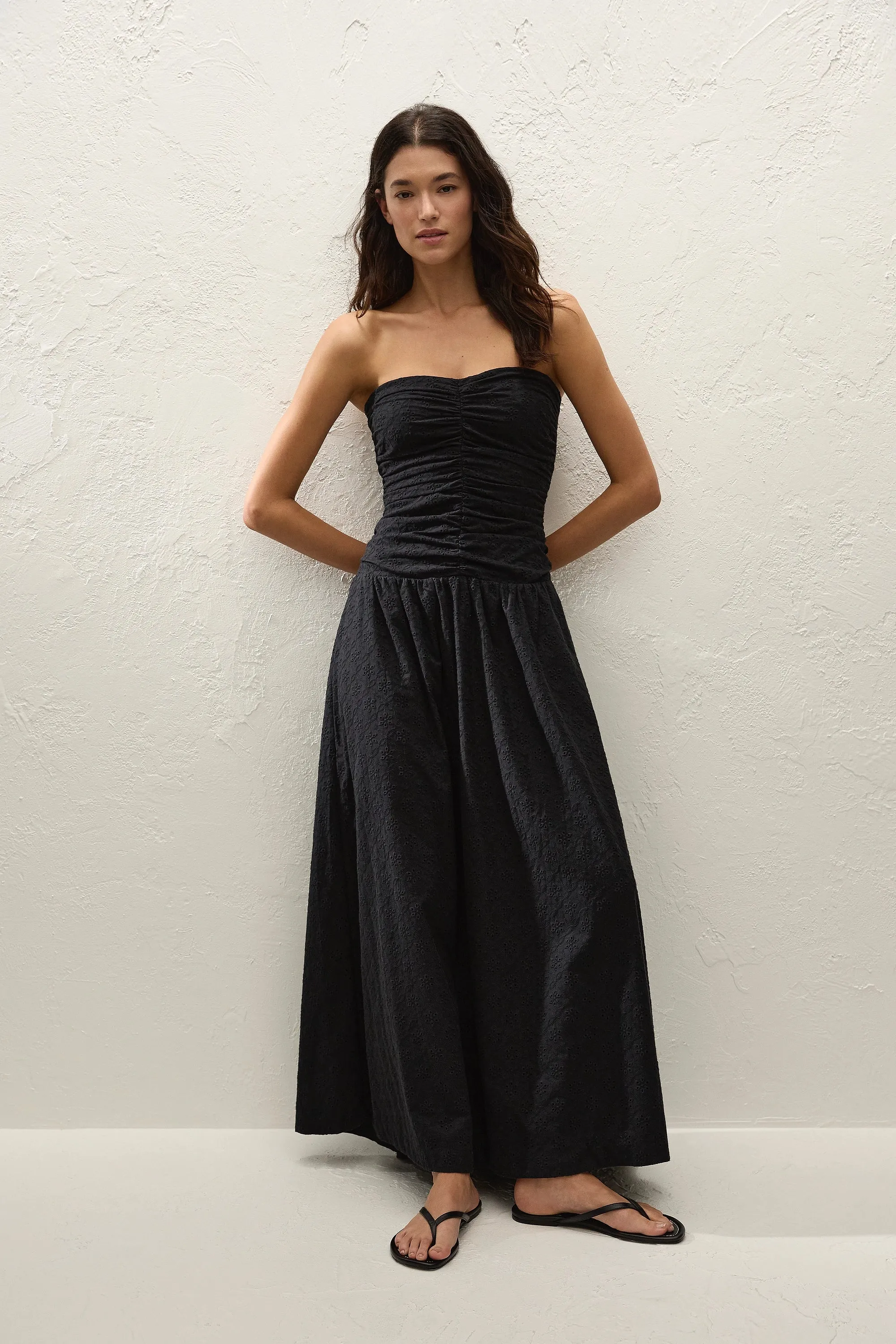 Lia Maxi Dress Valentina Broderie Black sold by Faithfull the Brand product image thumbnail 5
