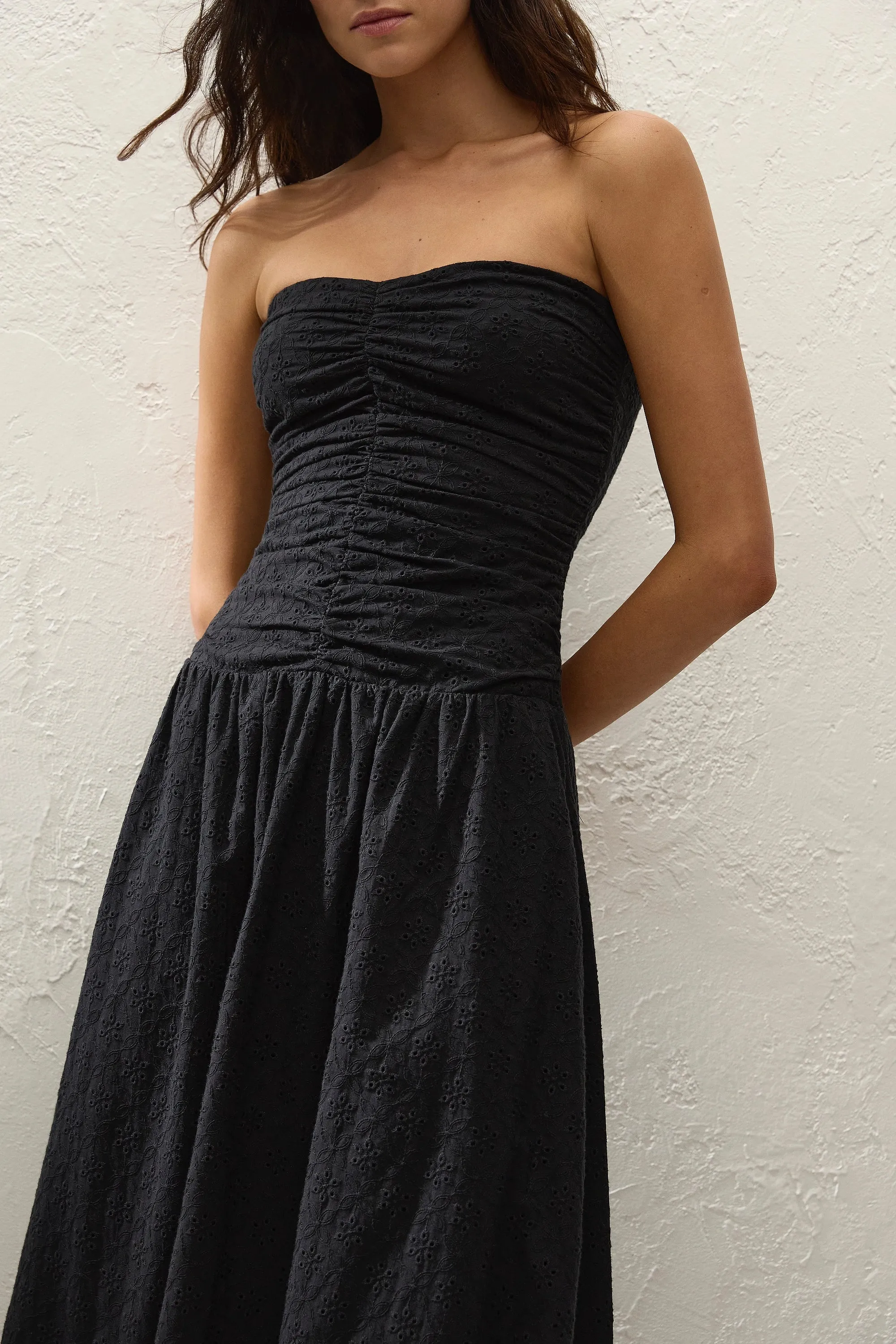 Lia Maxi Dress Valentina Broderie Black sold by Faithfull the Brand product image thumbnail 3
