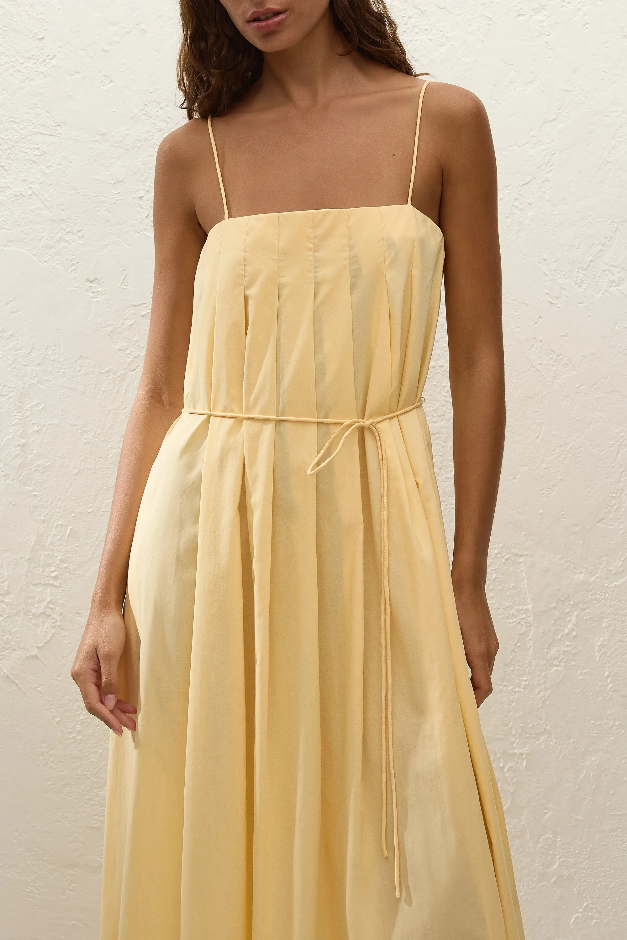Lopez Midi Dress Banana sold by Faithfull the Brand product image thumbnail 2