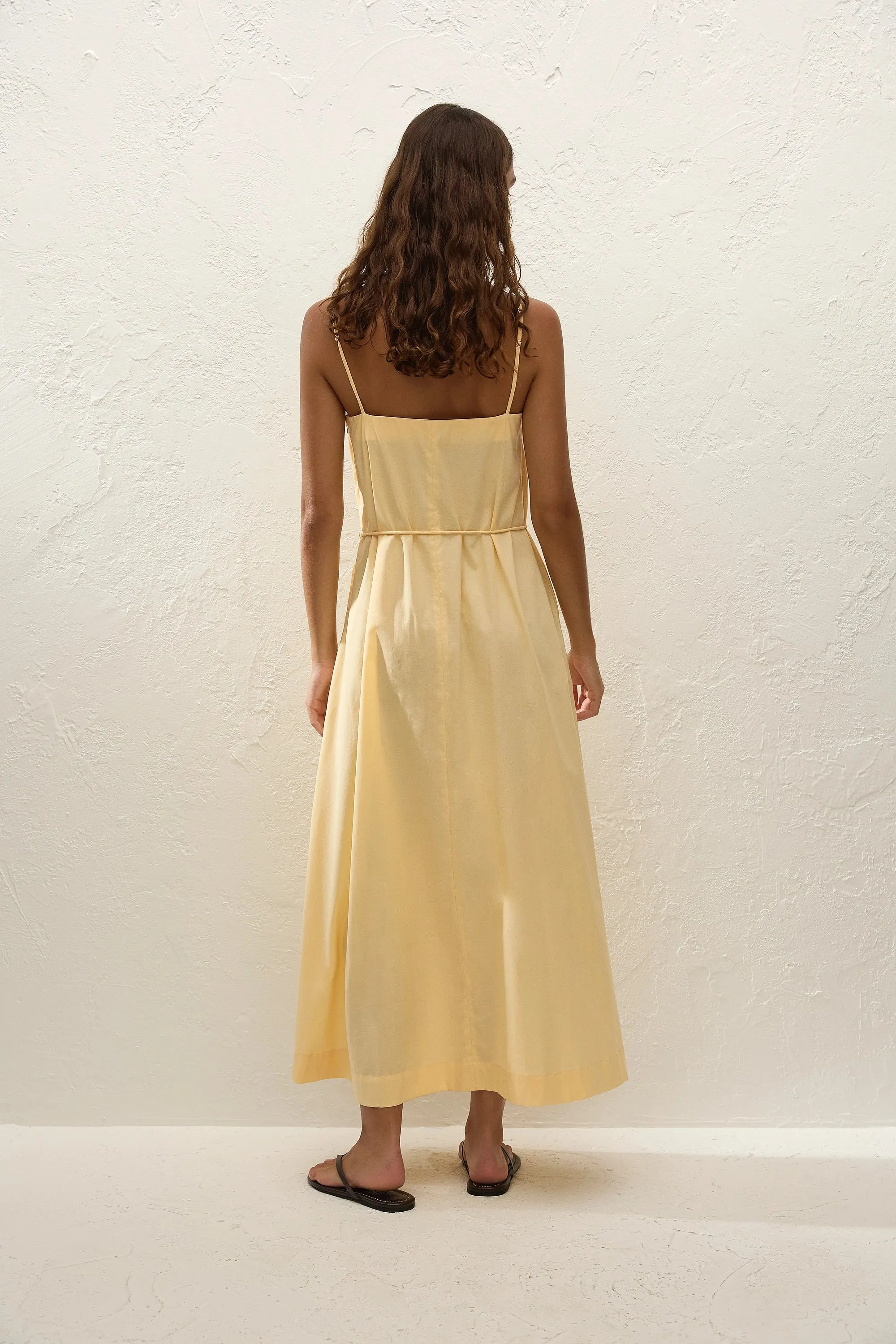 Lopez Midi Dress Banana sold by Faithfull the Brand product image thumbnail 4