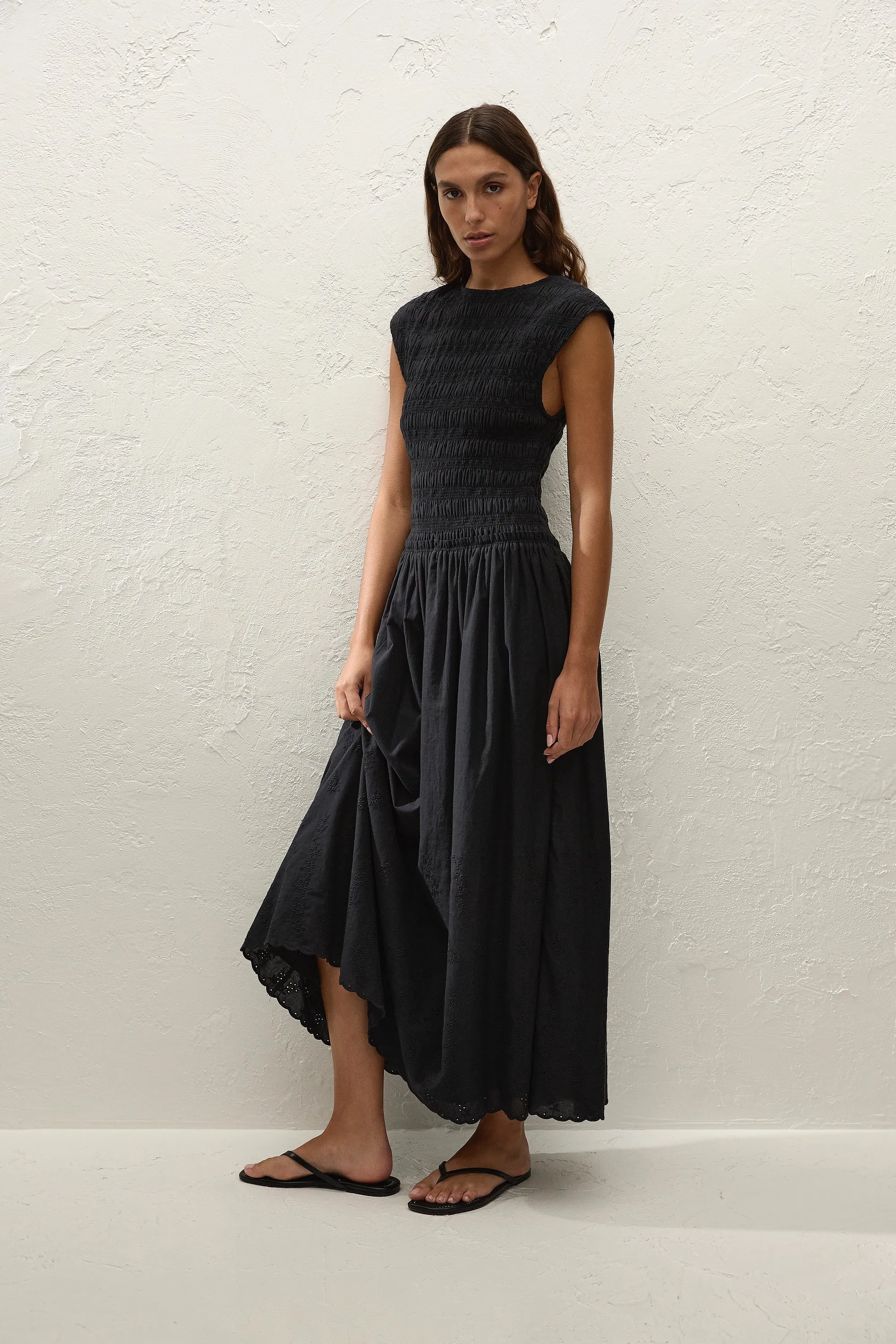 Flavia Maxi Dress Julyeta Broderie Black sold by Faithfull the Brand product image thumbnail 3
