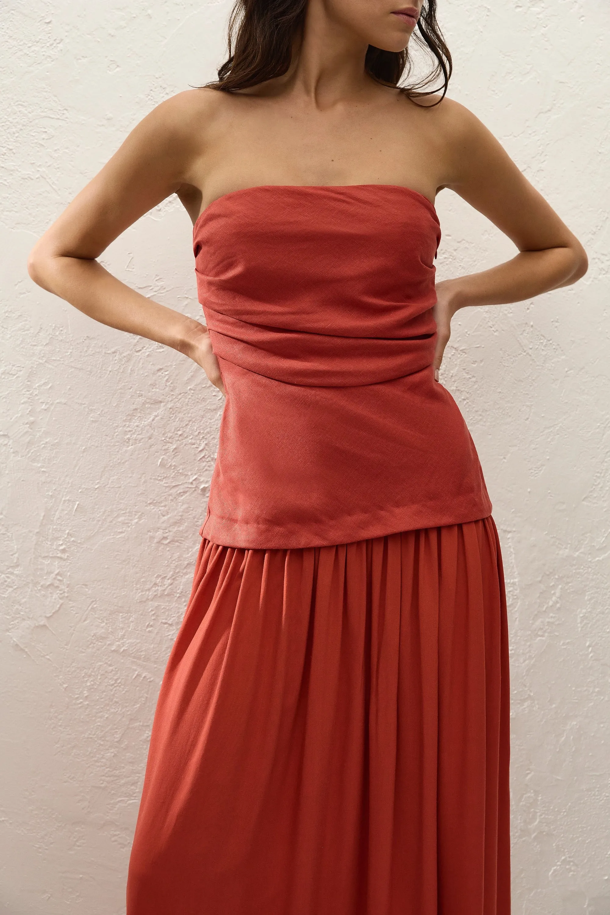 Hedy Maxi Dress Dusty Tomato sold by Faithfull the Brand product image thumbnail 2
