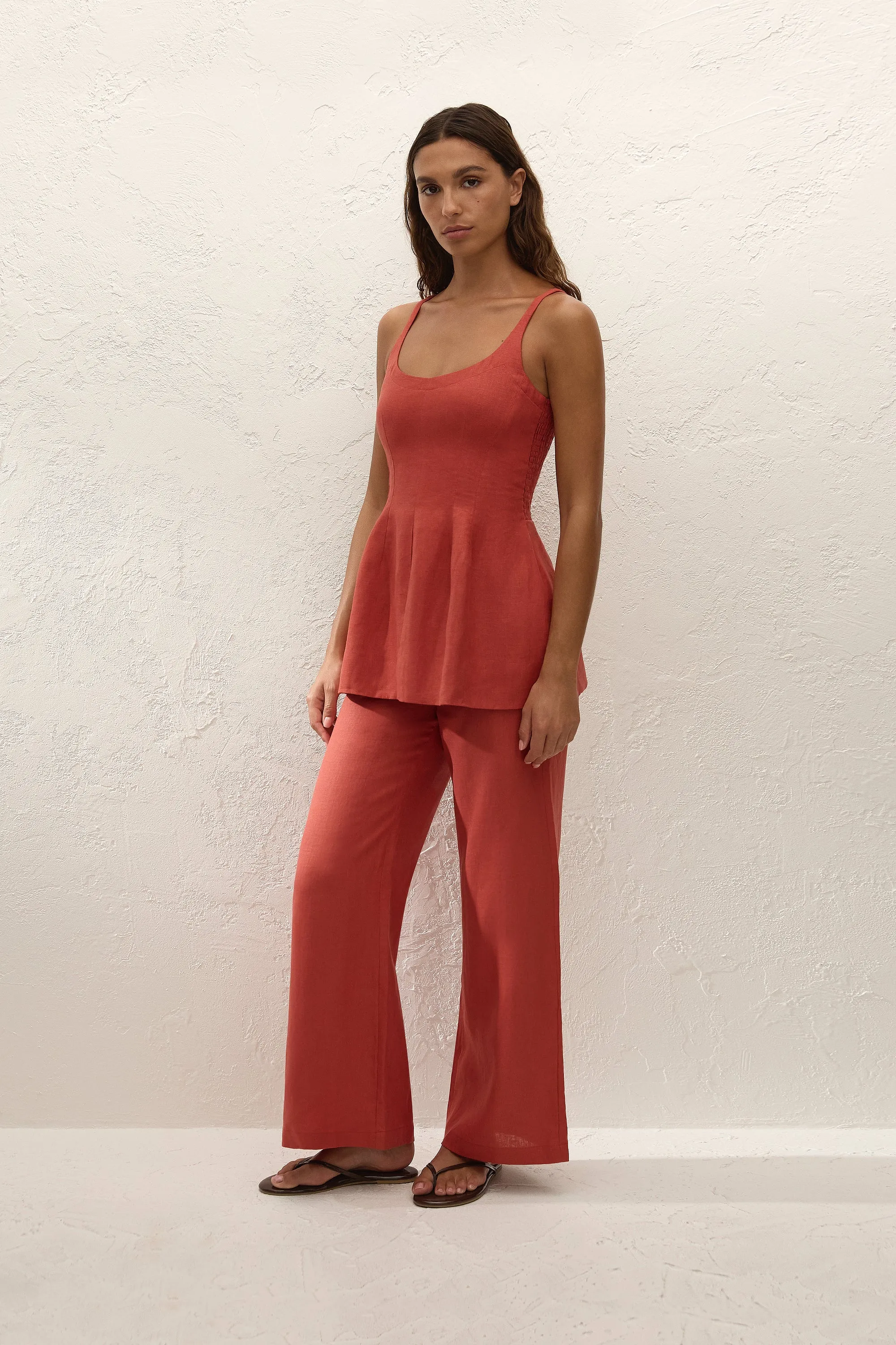 Syna Pant Dusty Tomato sold by Faithfull the Brand product image thumbnail 3