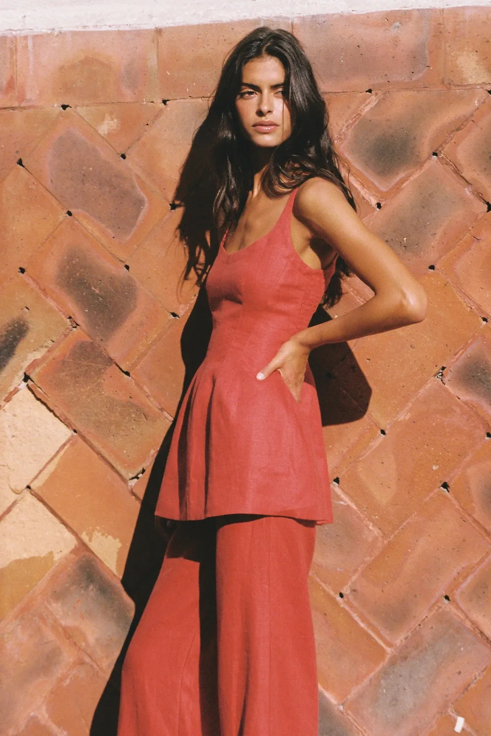 Syna Top Dusty Tomato sold by Faithfull the Brand product image thumbnail 2