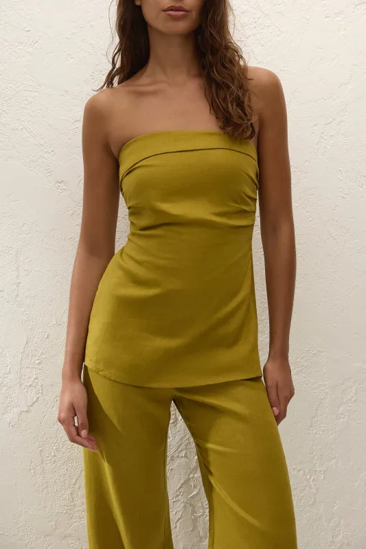 Caen Top Olive sold by Faithfull the Brand