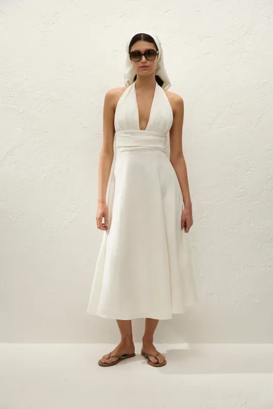 Bianca Midi Dress White sold by Faithfull the Brand