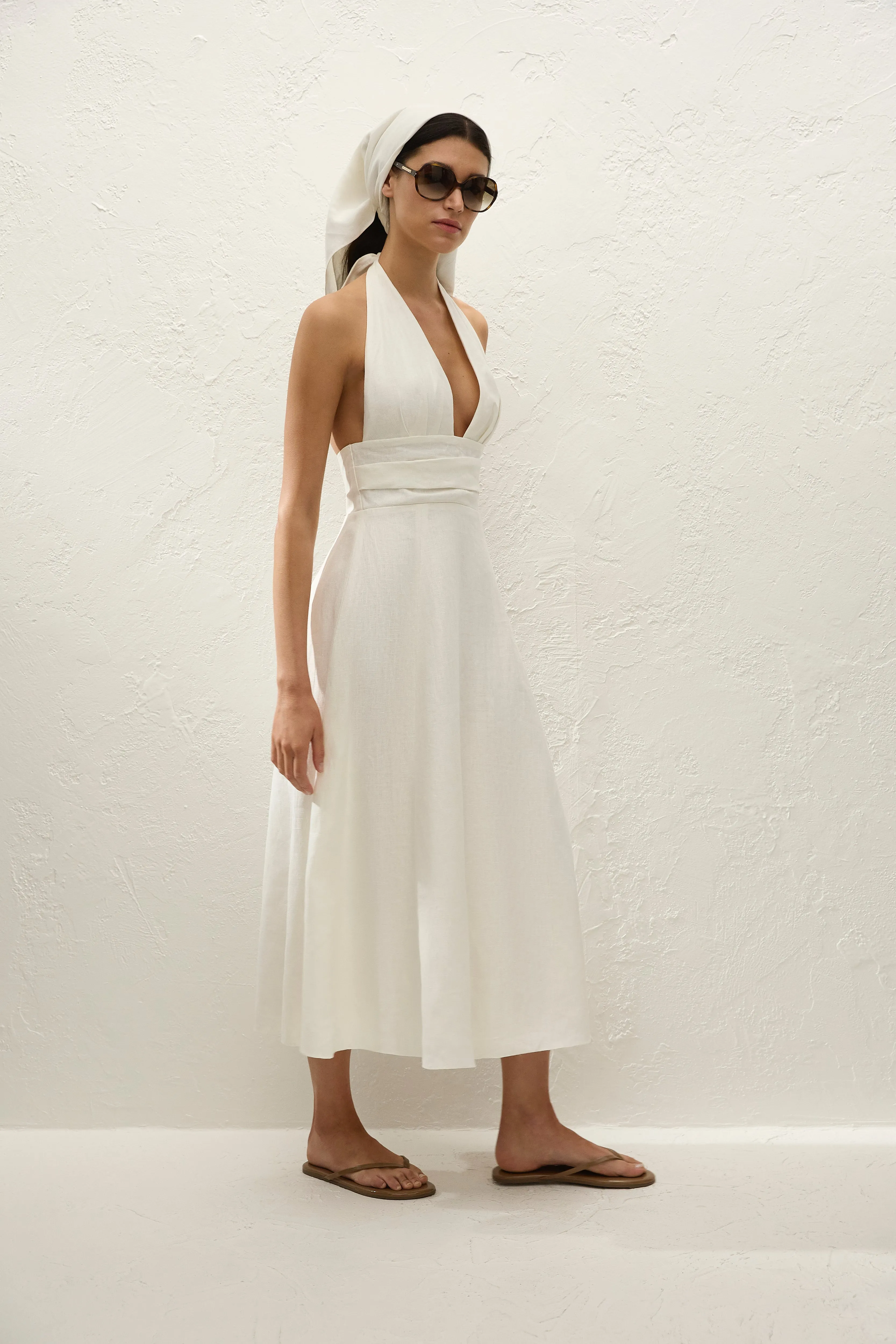 Bianca Midi Dress White sold by Faithfull the Brand product image thumbnail 3