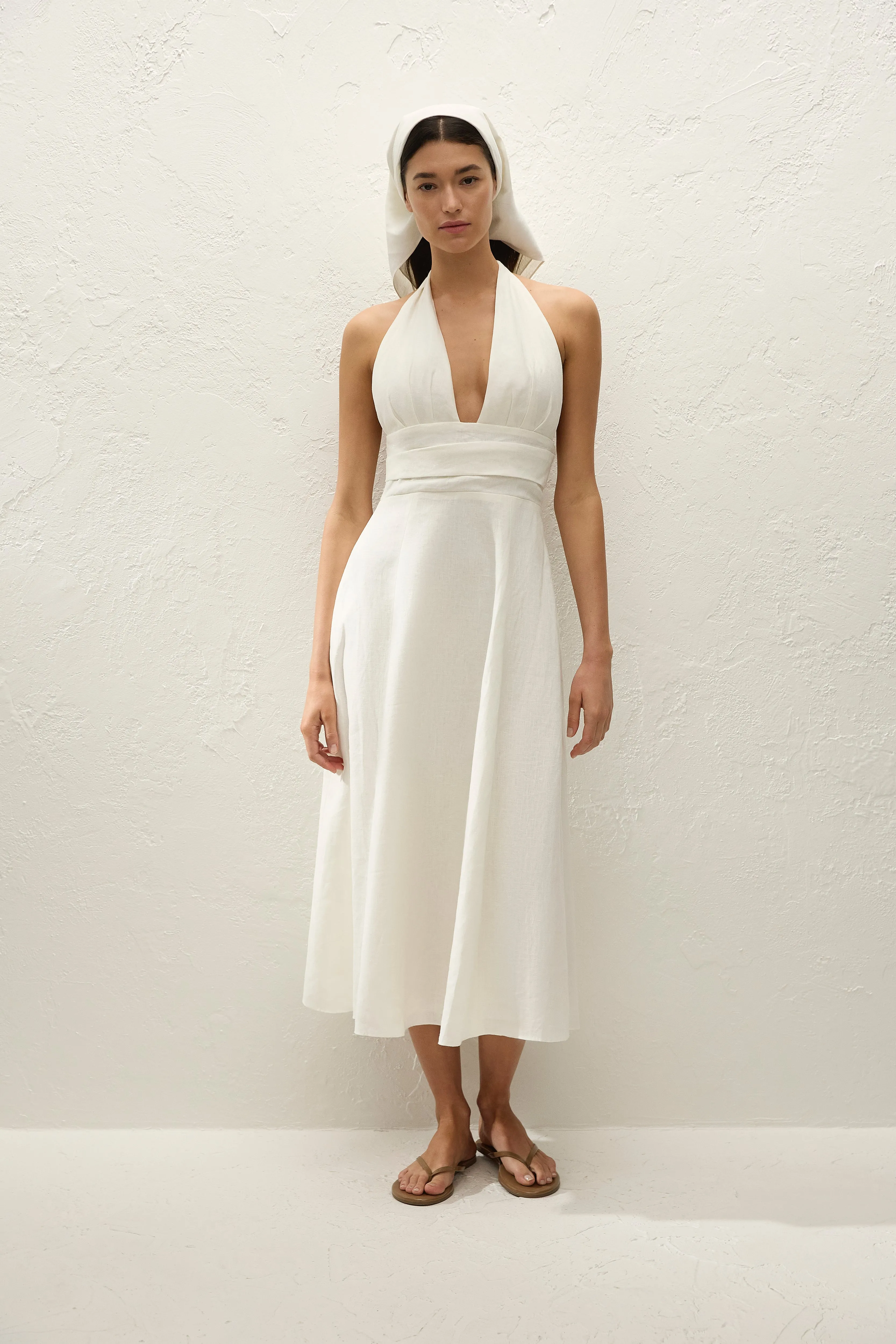 Bianca Midi Dress White sold by Faithfull the Brand product image thumbnail 4