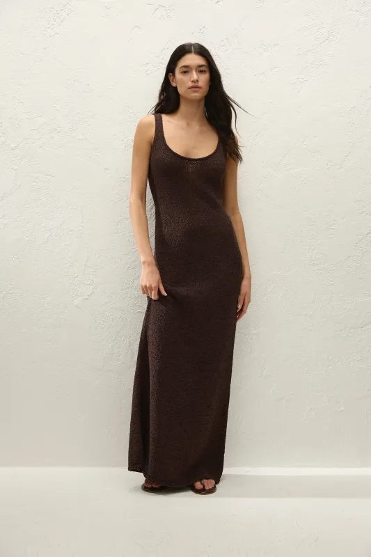 Florence Maxi Dress Carob sold by Faithfull the Brand