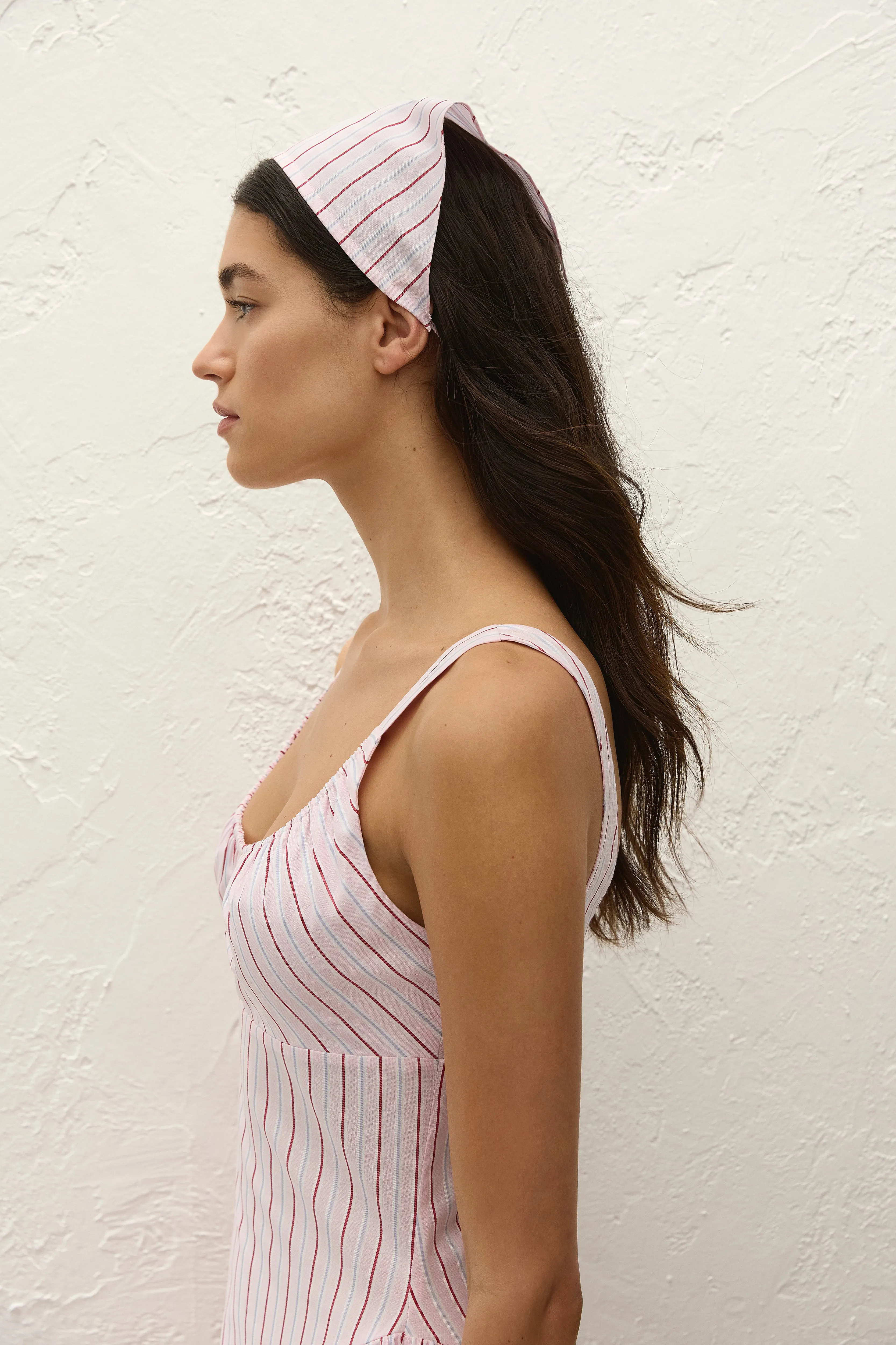 Lucia Head Scarf Fiori Stripe Palazzo sold by Faithfull the Brand product image thumbnail 2